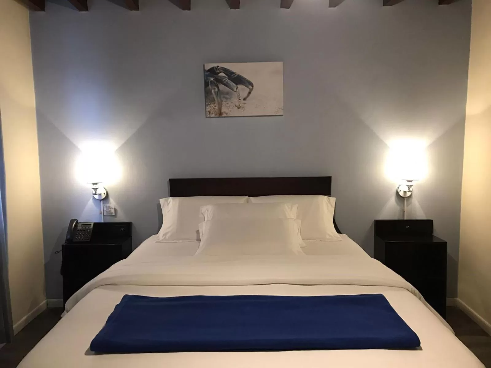 Bed in Hotel Colonial San Agustin