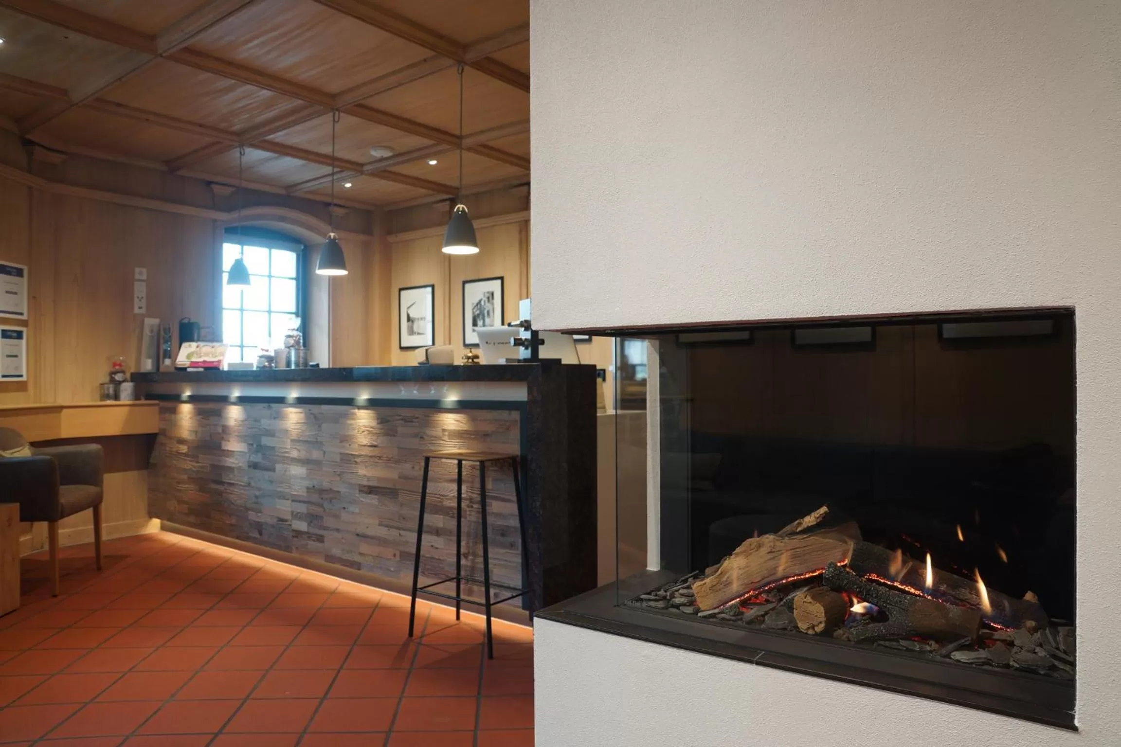 Lobby or reception, Kitchen/Kitchenette in Hotel Grüner Baum