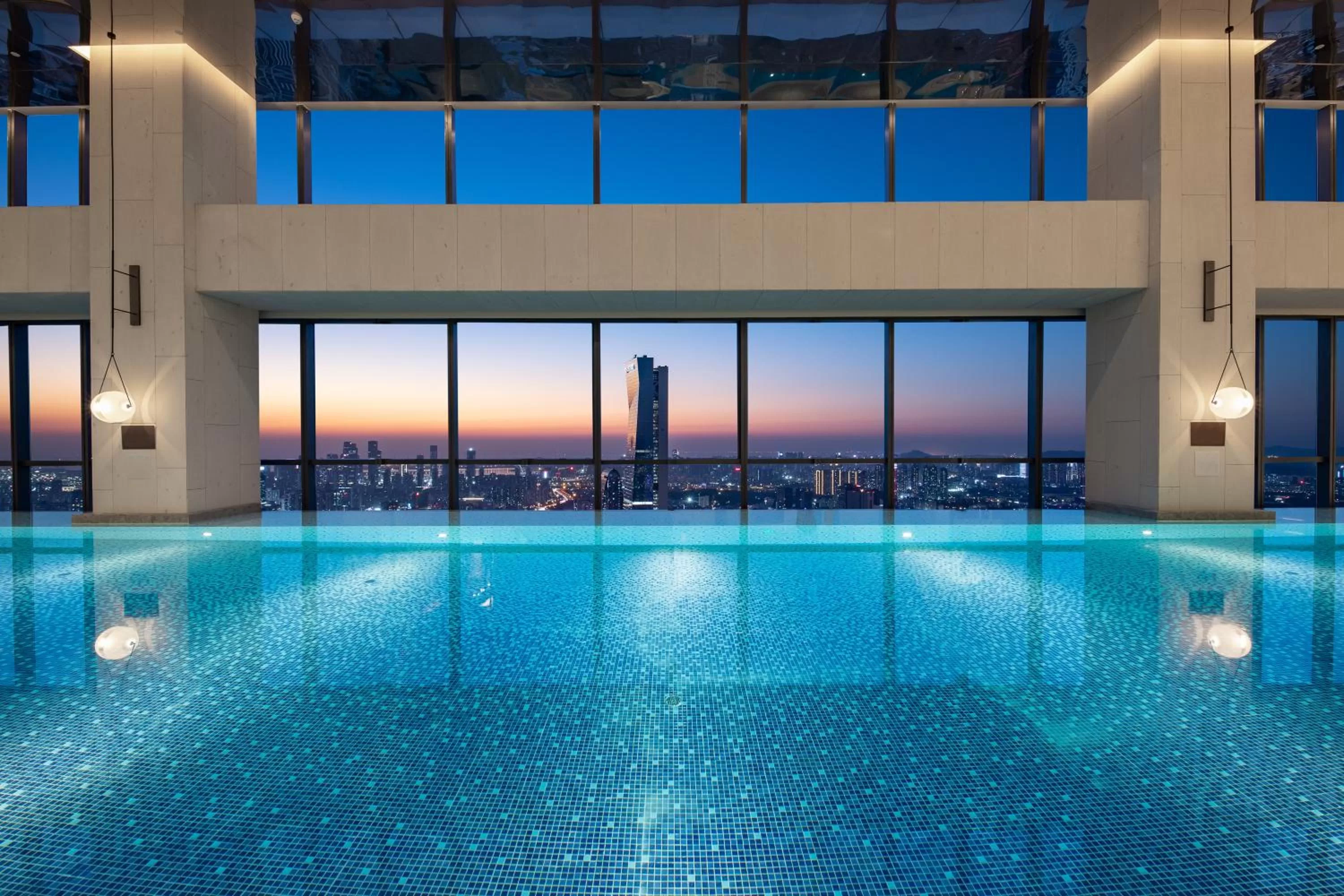 Swimming pool in Crowne Plaza Shenzhen Nanshan by IHG