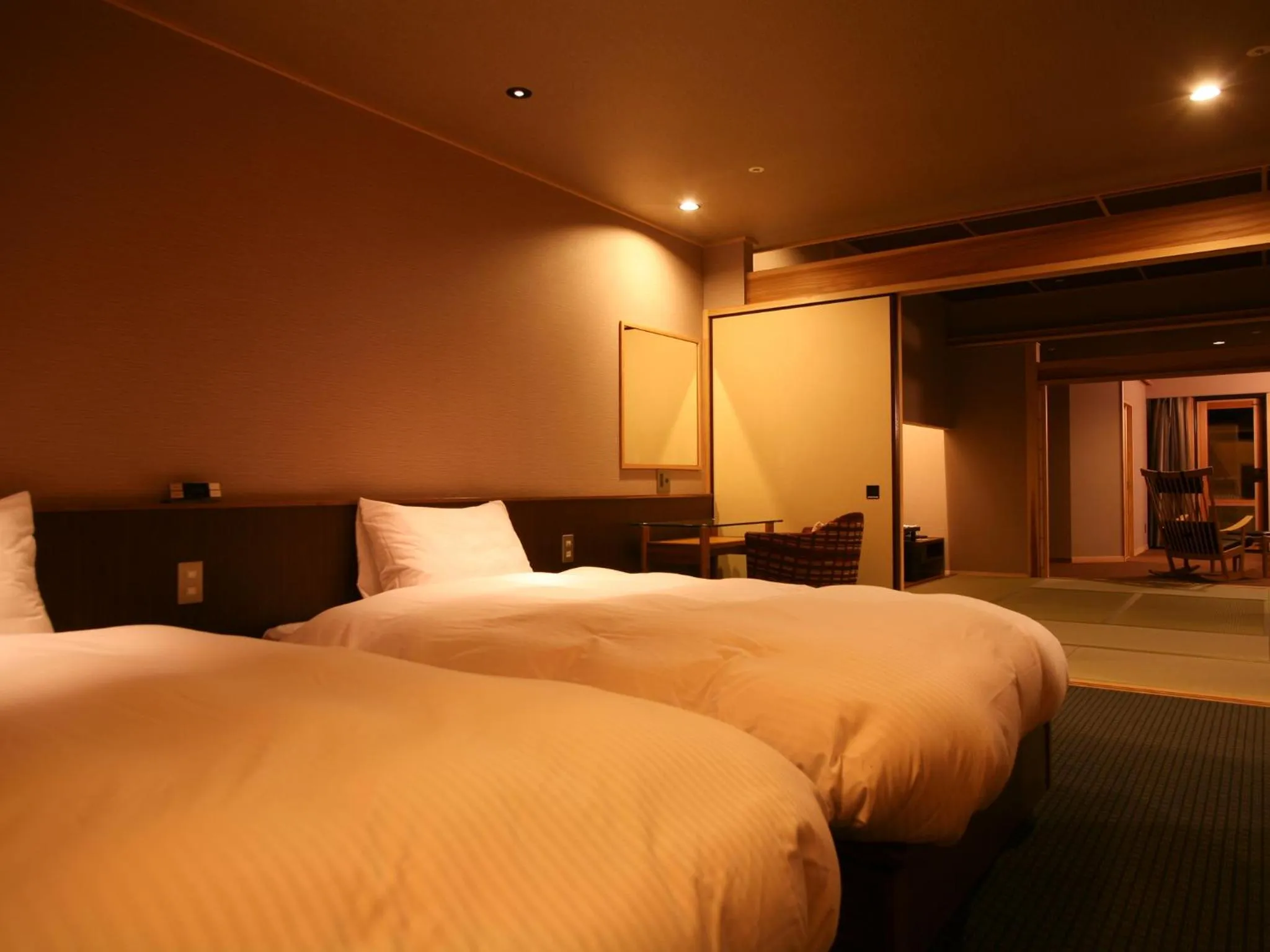 Bed in Hotel New Awaji