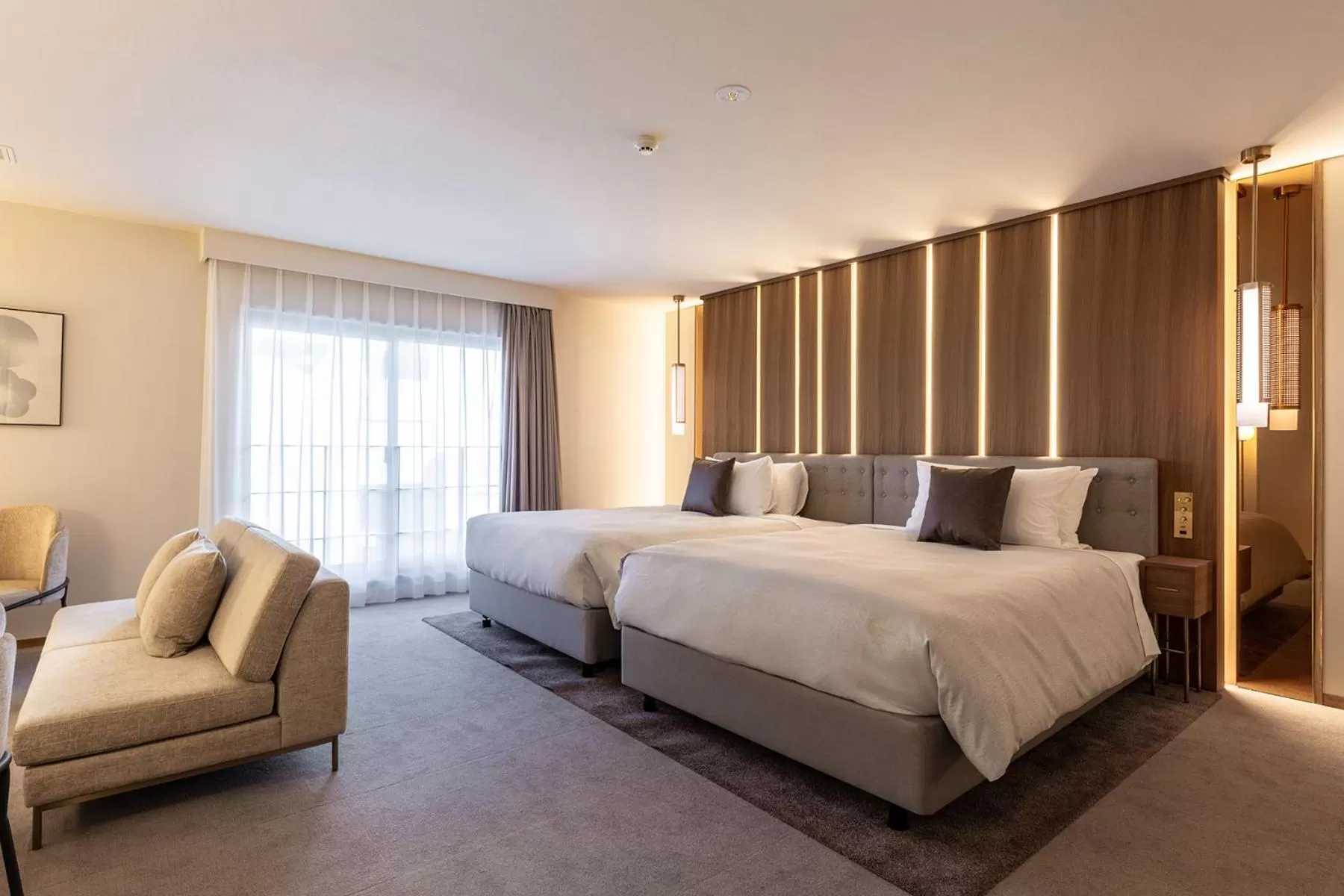 Photo of the whole room, Bed in The OneFive Terrace Fukuoka