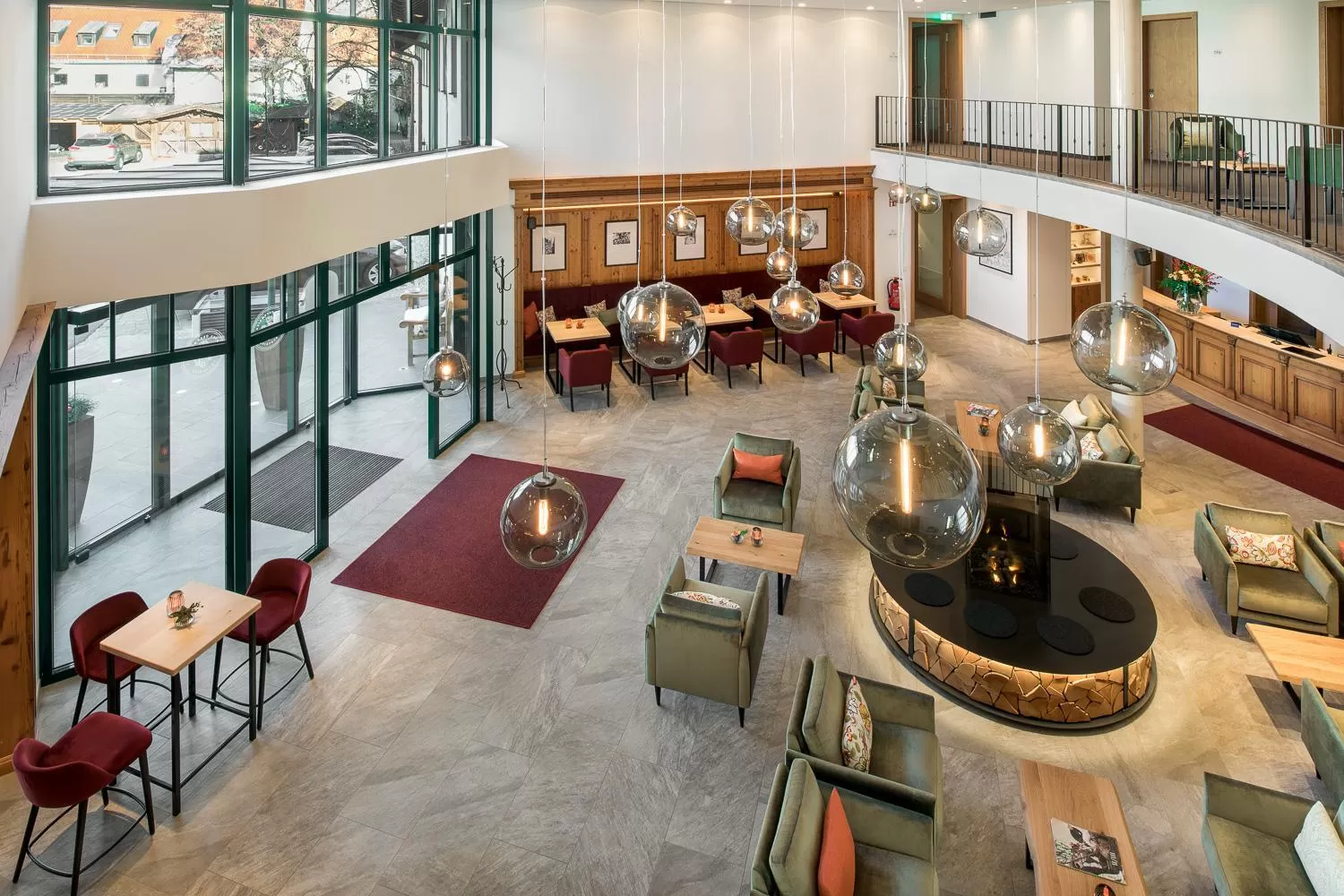 Lobby or reception in Hotel Obermaier