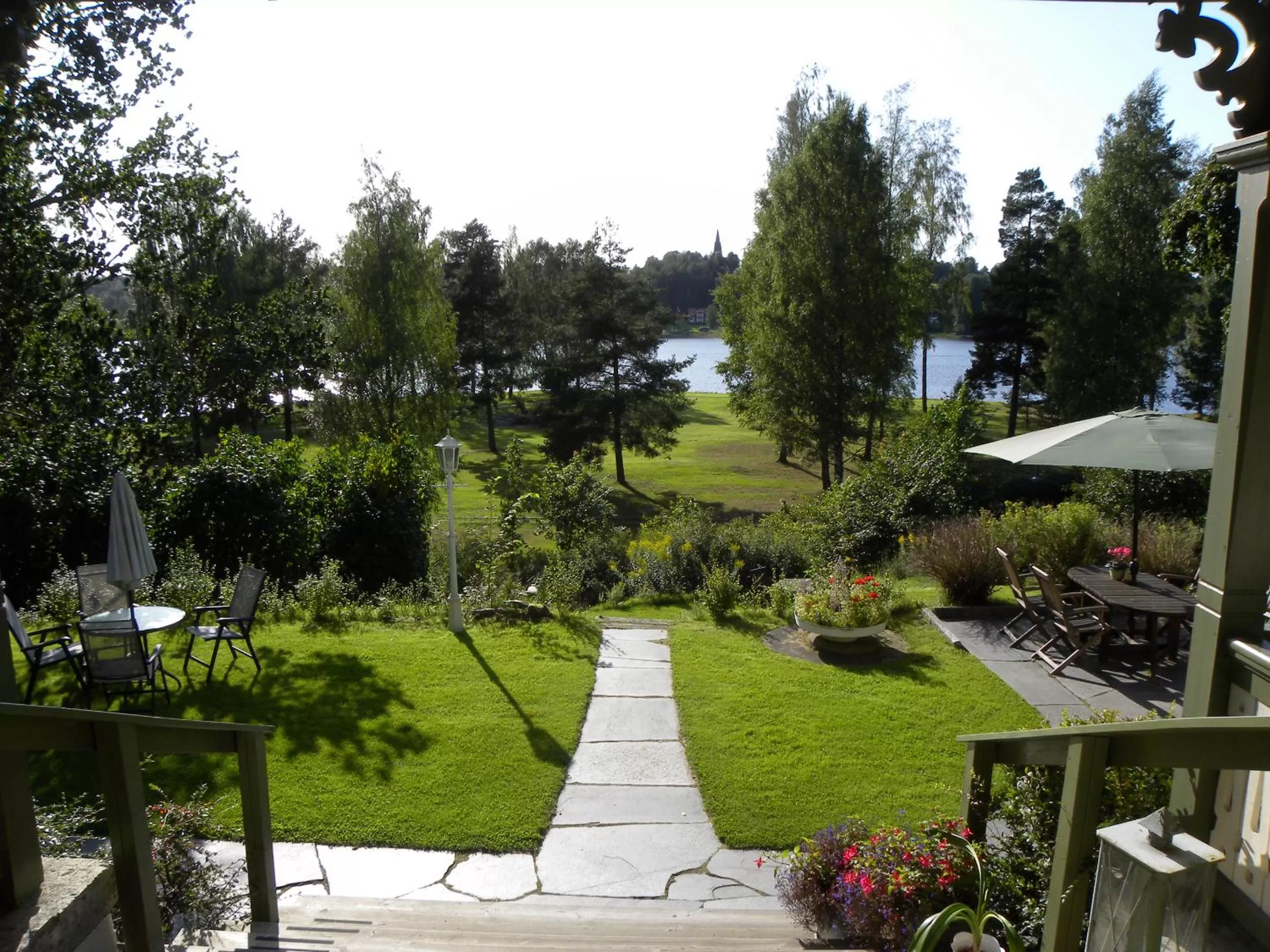 Garden view in Sköna Rum Fryksta