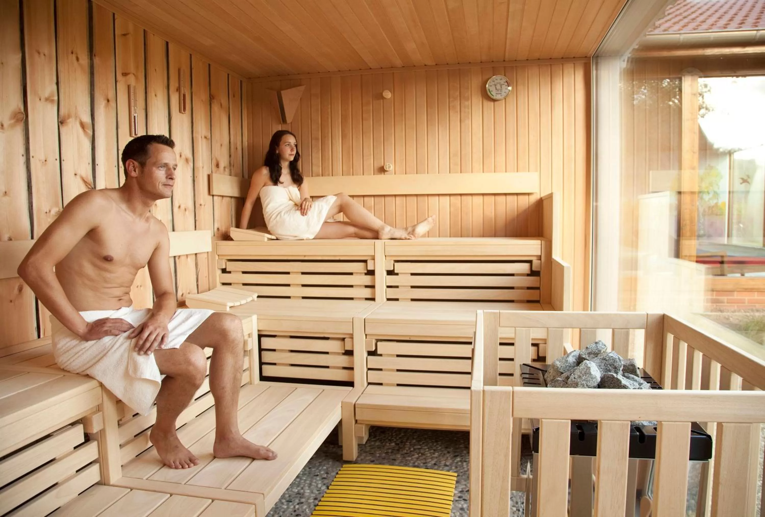 Sauna in Stössels Hotel