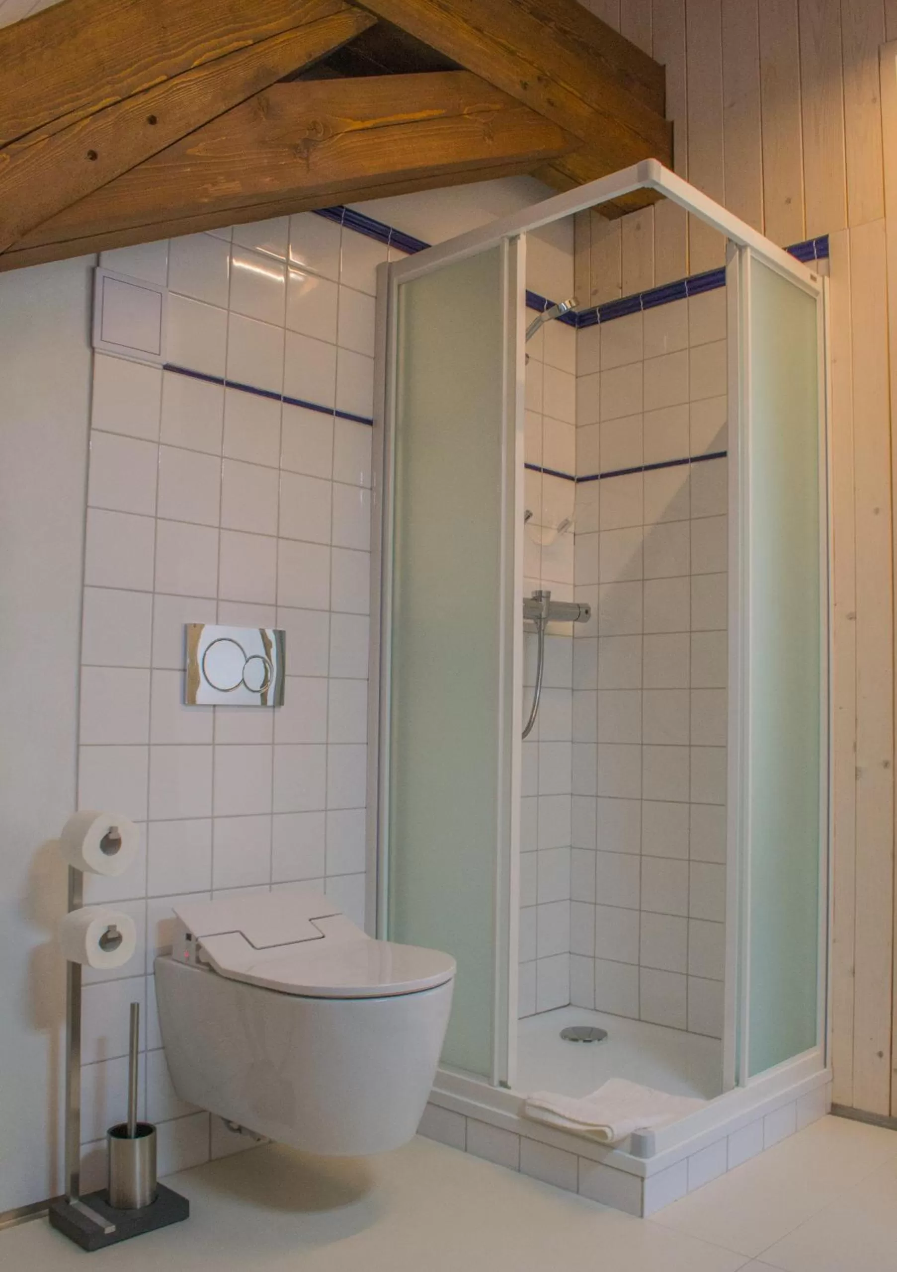 Shower, Bathroom in Apartmány Šupina