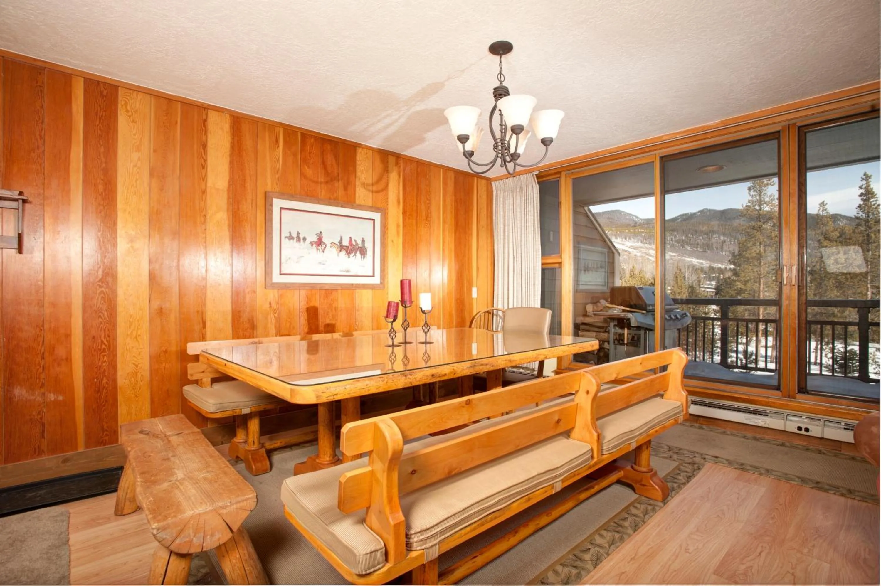 Dining area in Evergreen Condominiums by Vail Resorts