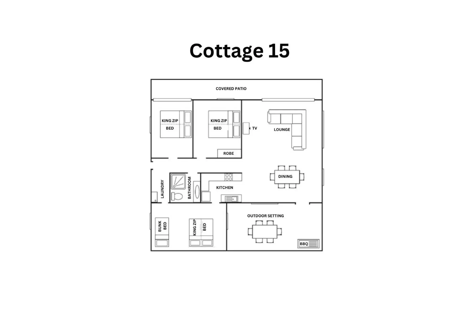 Triple Room with Garden View in Noosa North Shore Retreat Triple Room with Garden View in Noosa North Shore Retreat