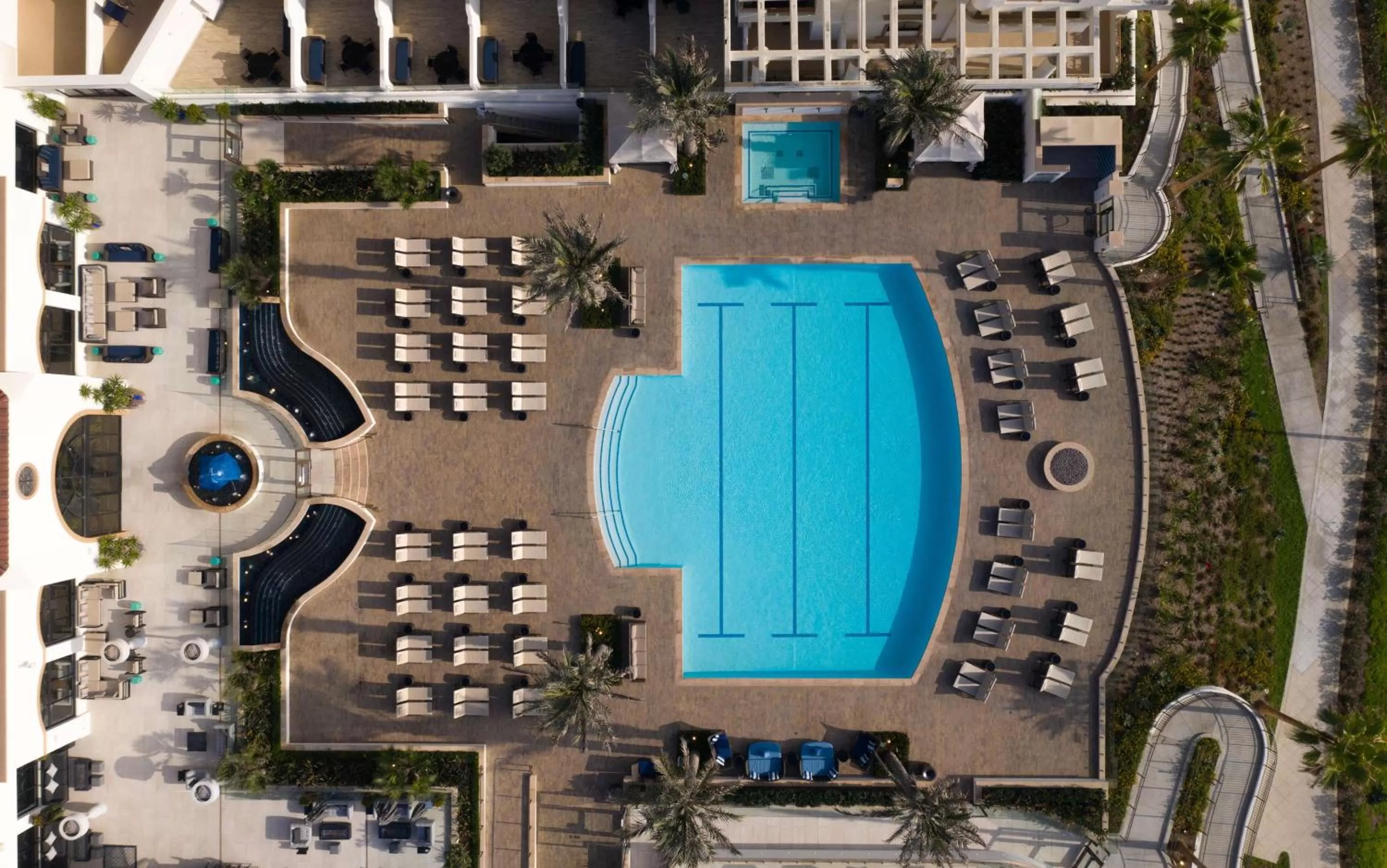 Pool view in The Waterfront Beach Resort, A Hilton Hotel