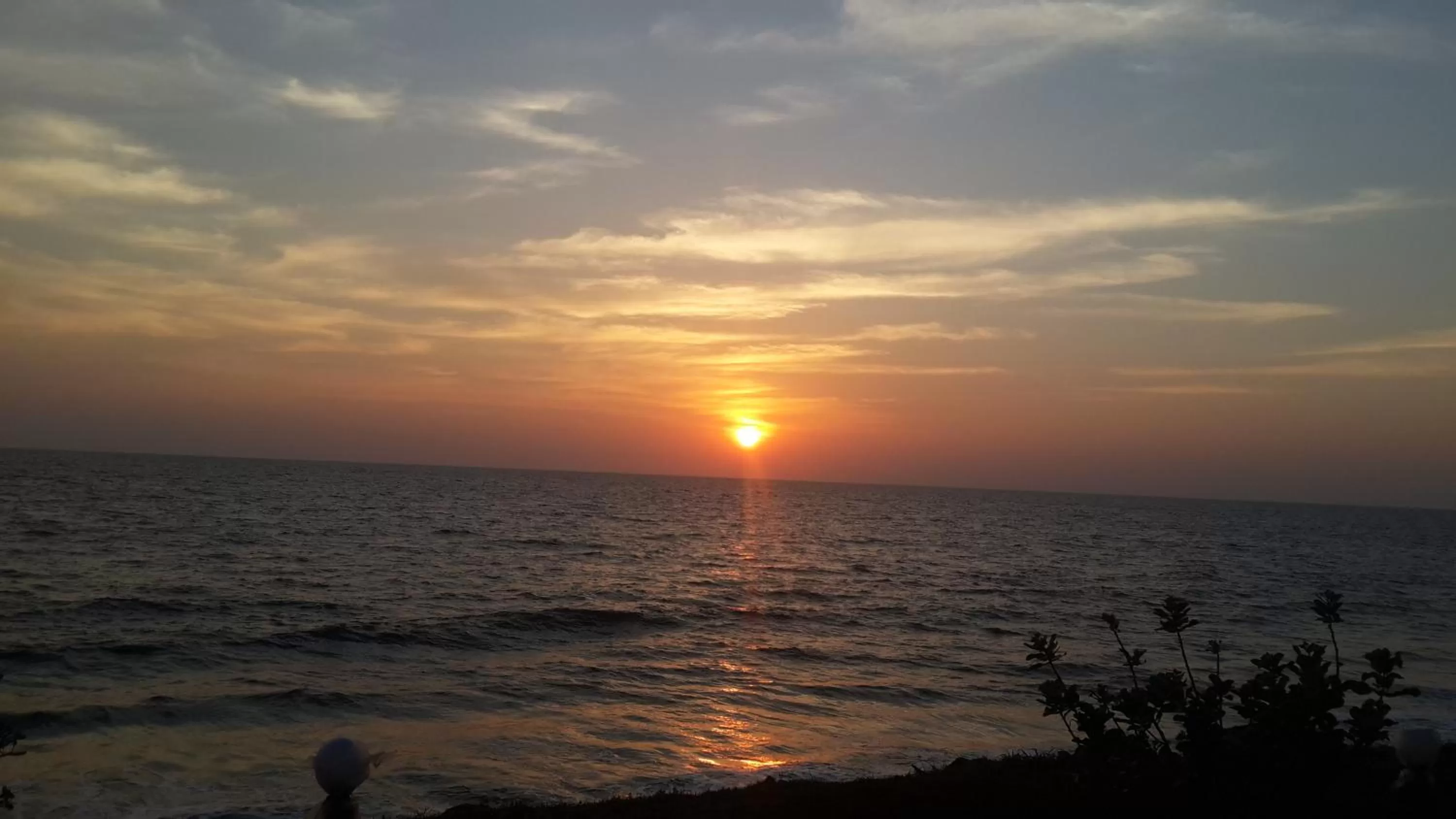 Sunset in Blue Water Beach Resort