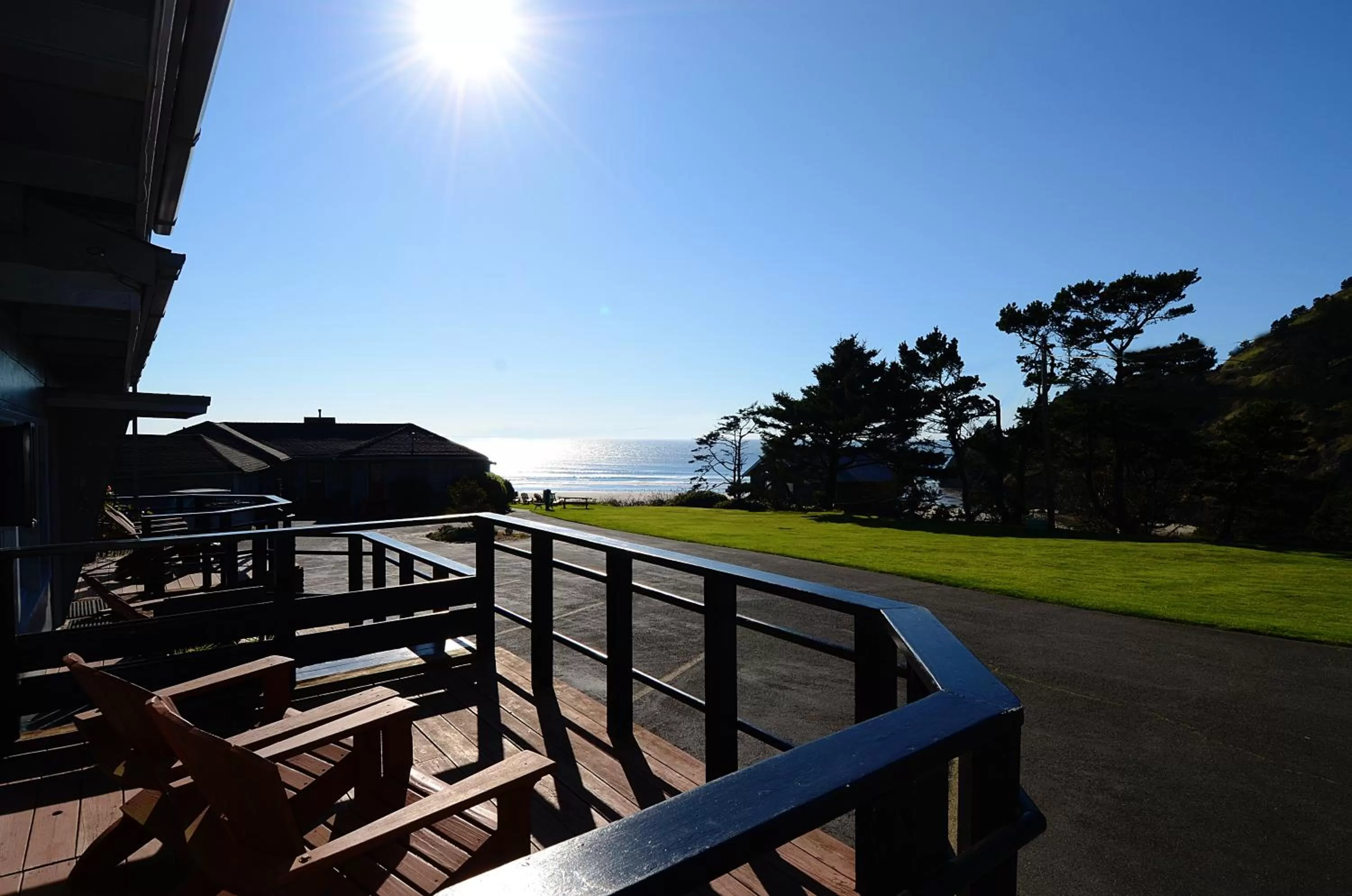 Patio in Agate Beach Motel