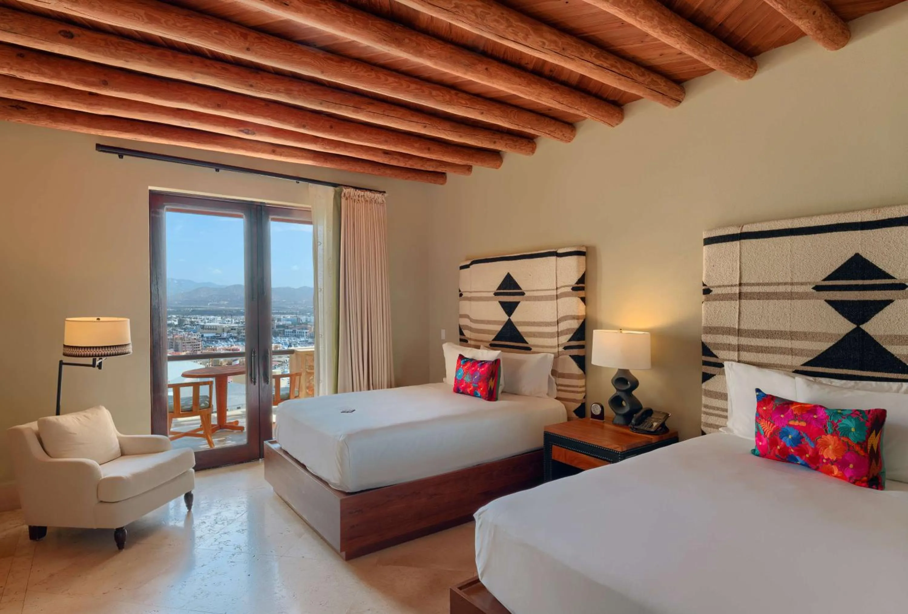 Living room, Bed in Waldorf Astoria Los Cabos Pedregal