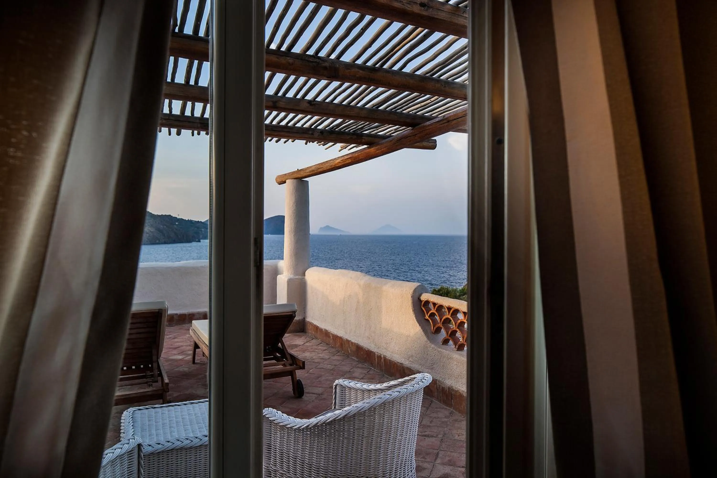 Balcony/Terrace in Therasia Resort Sea and SPA - The Leading Hotels of the World