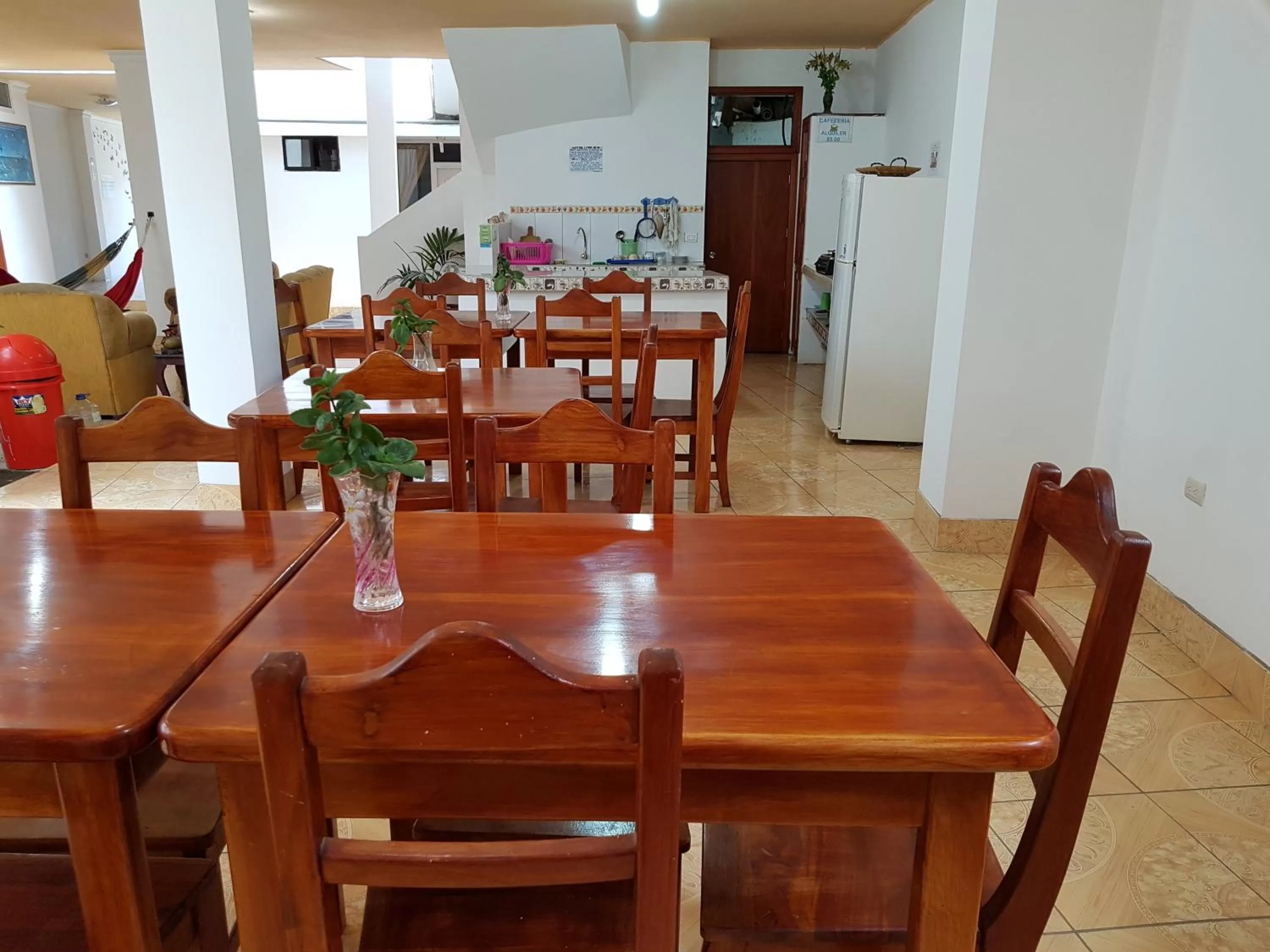 Communal lounge/ TV room, Restaurant/Places to Eat in Hostal Cerro Azul