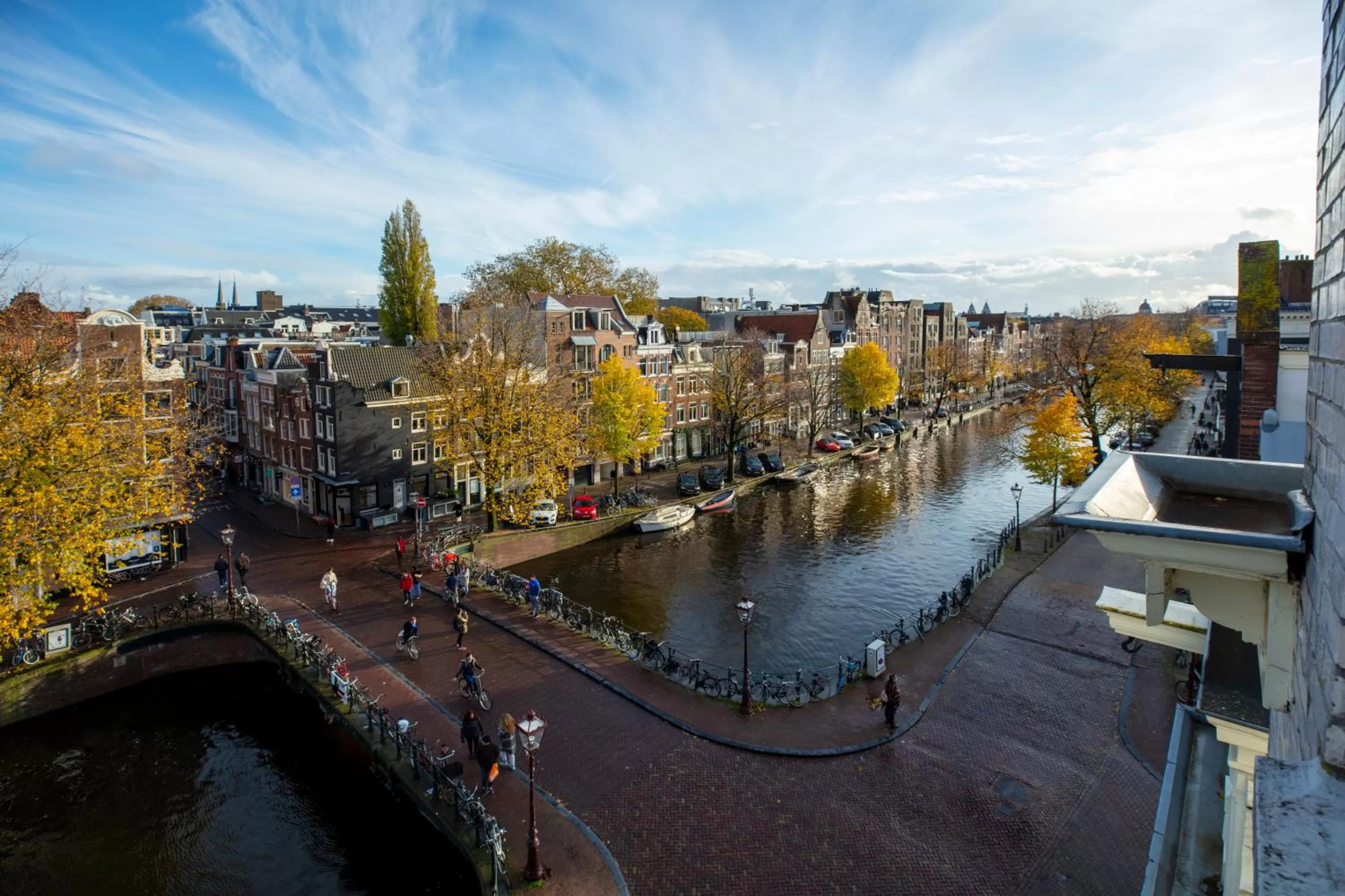 City view in Amsterdam Wiechmann Hotel
