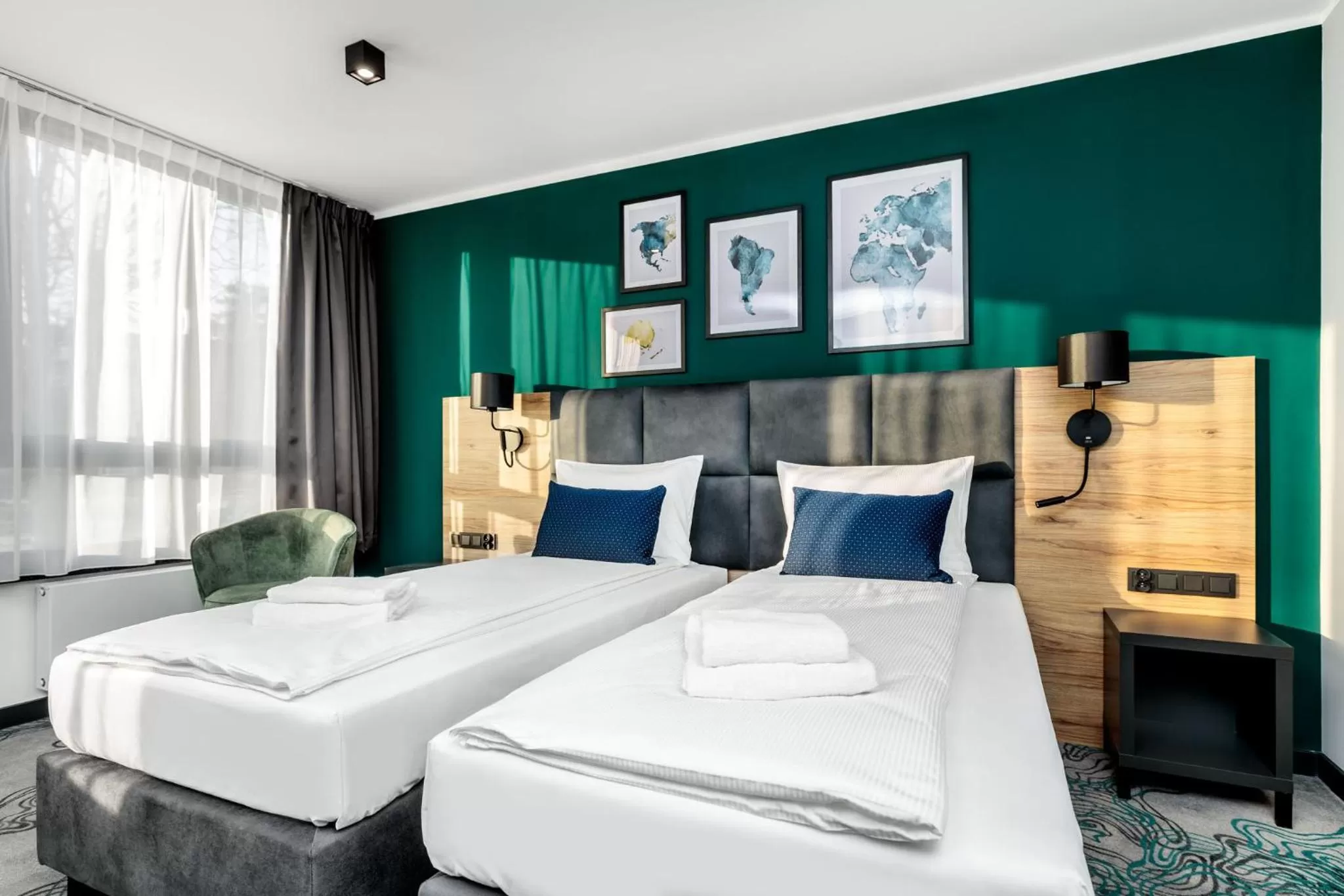 Bed in Hotel Kyriad Stargard