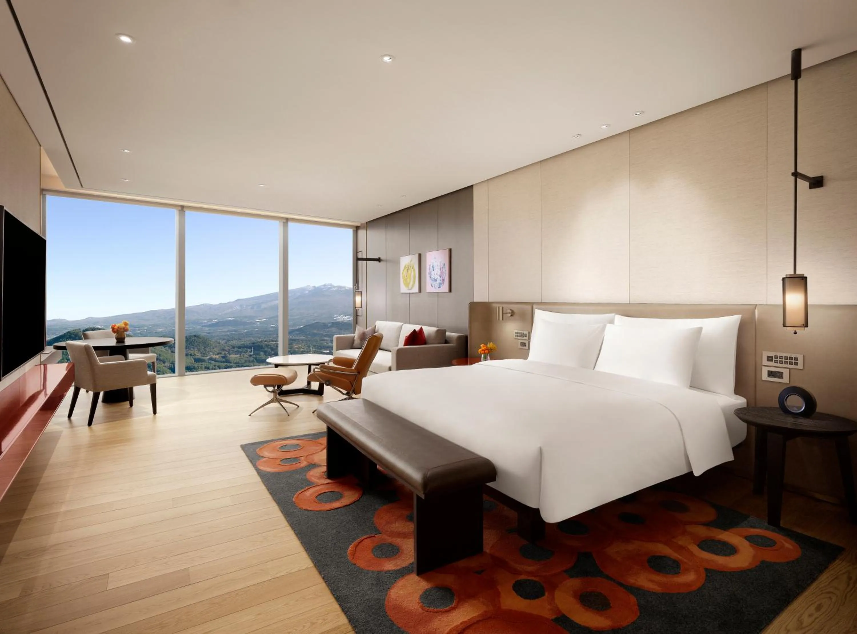 View (from property/room), Bed in Grand Hyatt Jeju