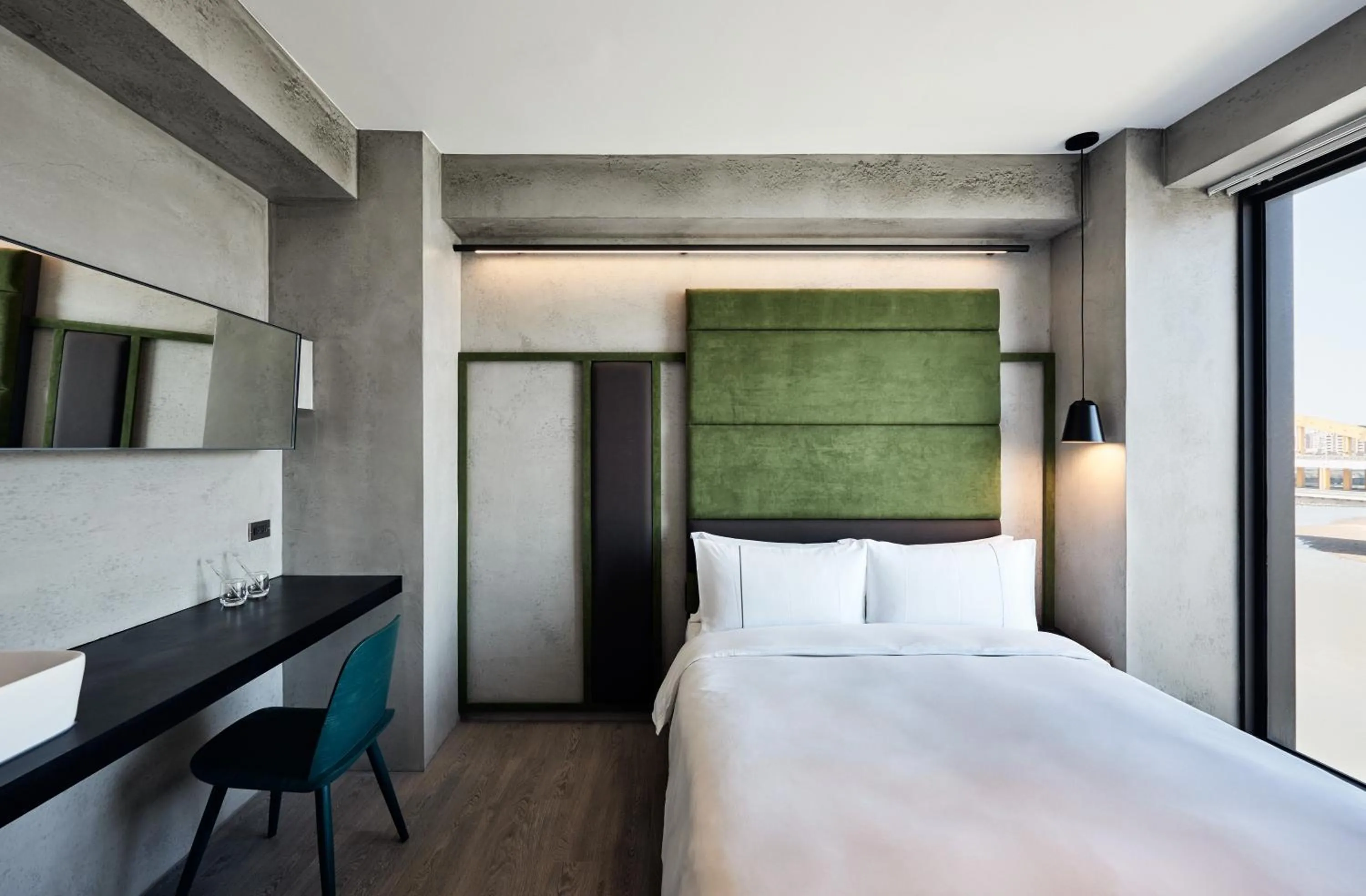 Decorative detail, Bed in Waterfront Hotel