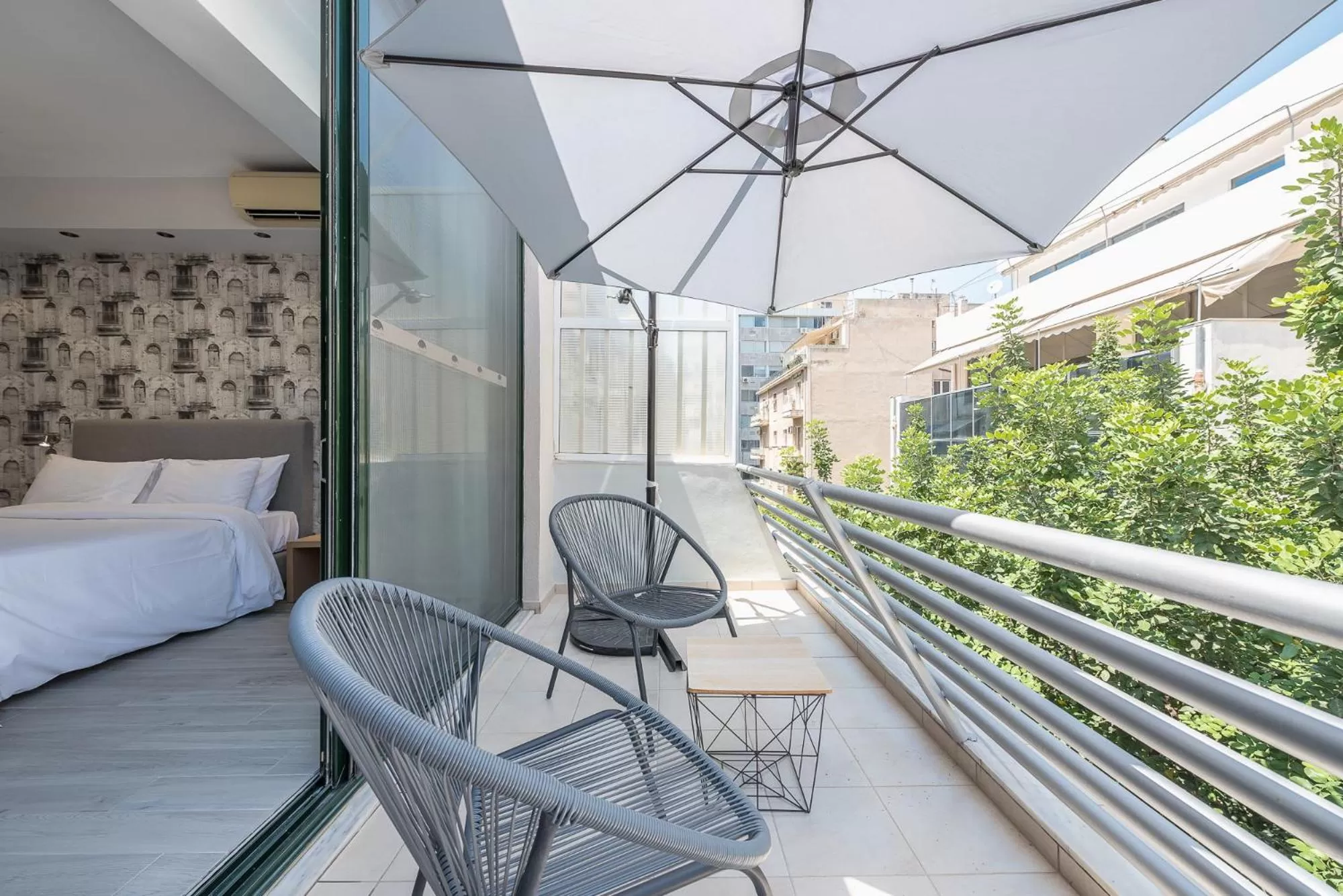 Patio, Bed in Athens Lights