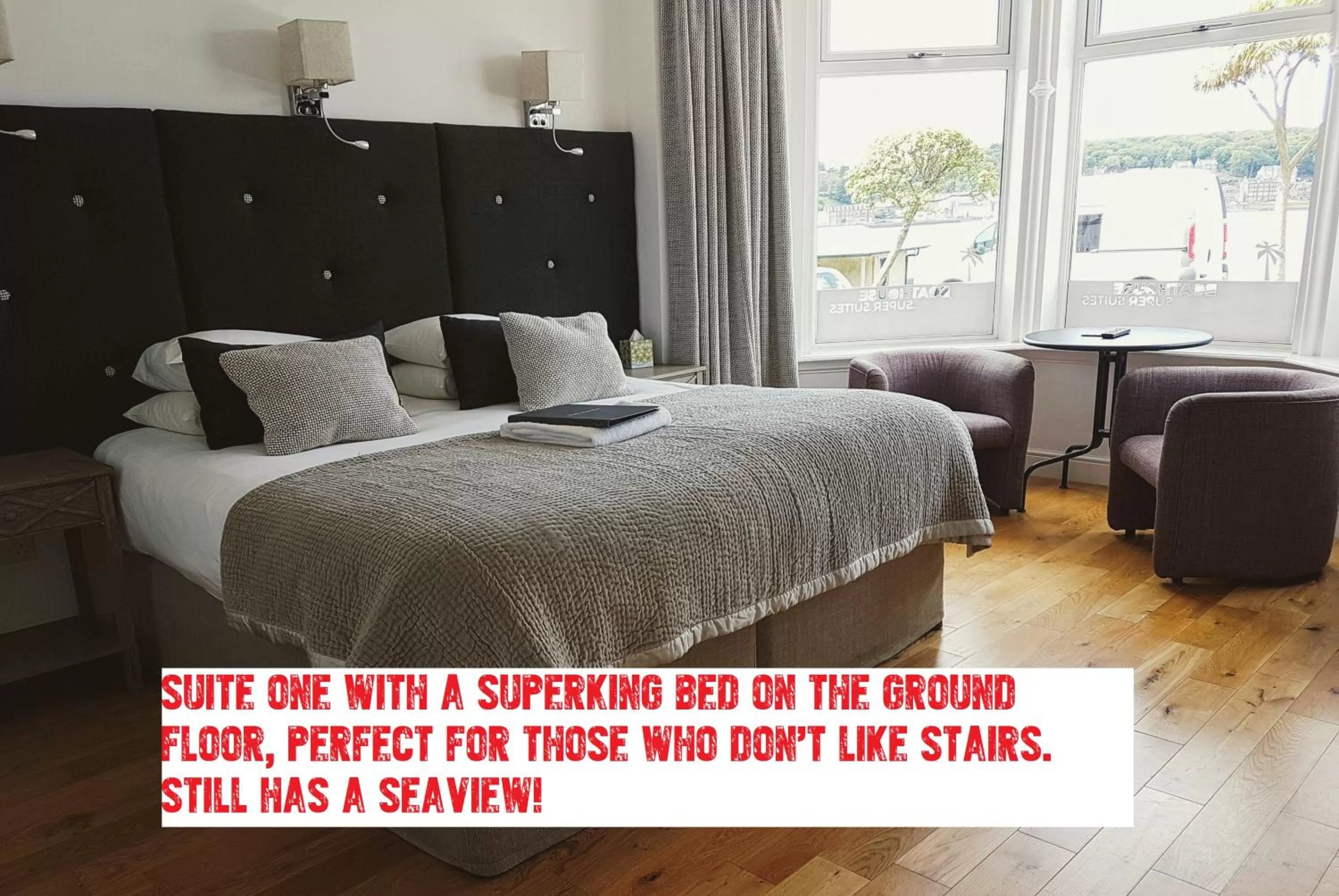 Double or Twin Room - single occupancy - Disability Access in Boat House Super Suites