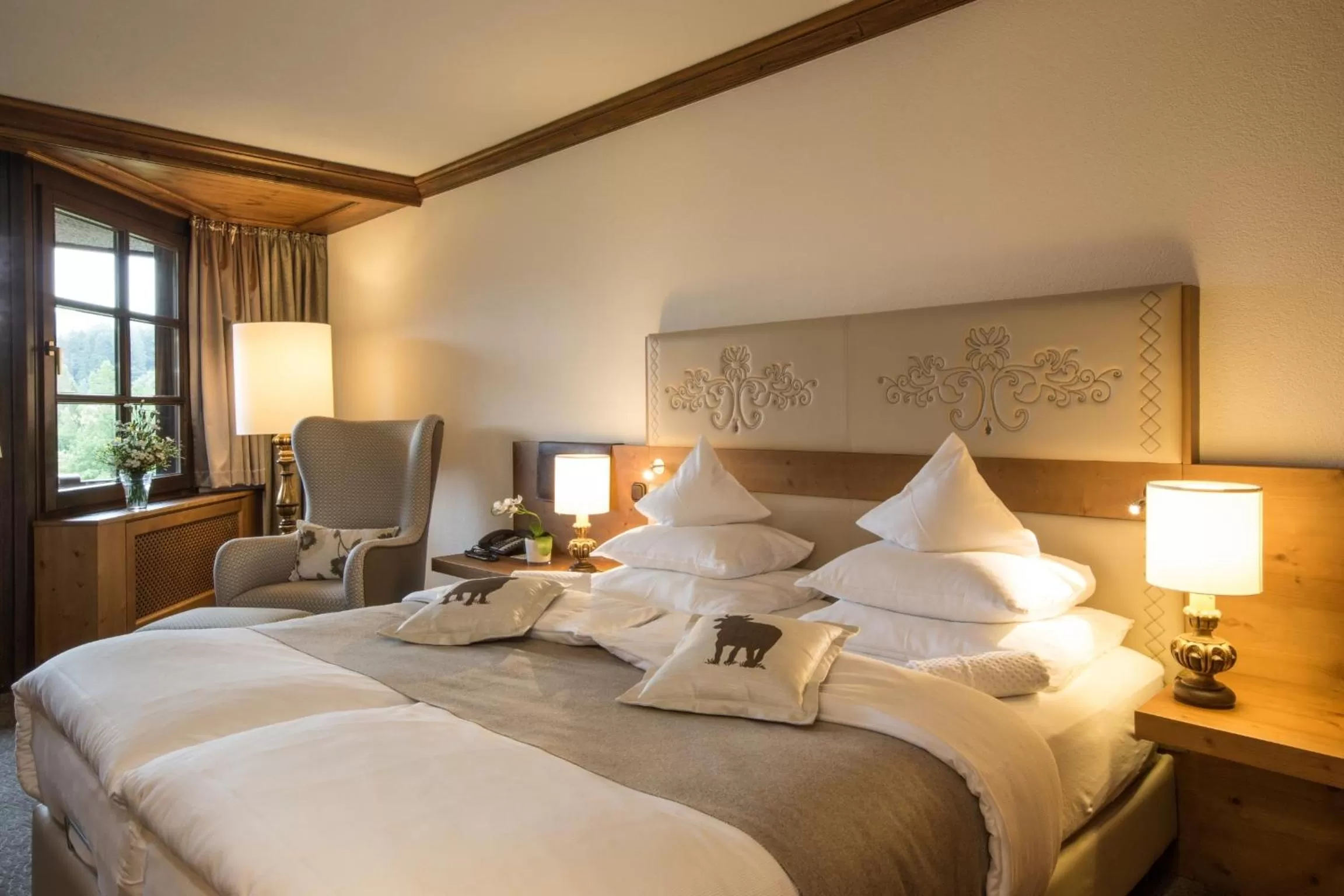 Photo of the whole room, Bed in Parkhotel Oberstaufen