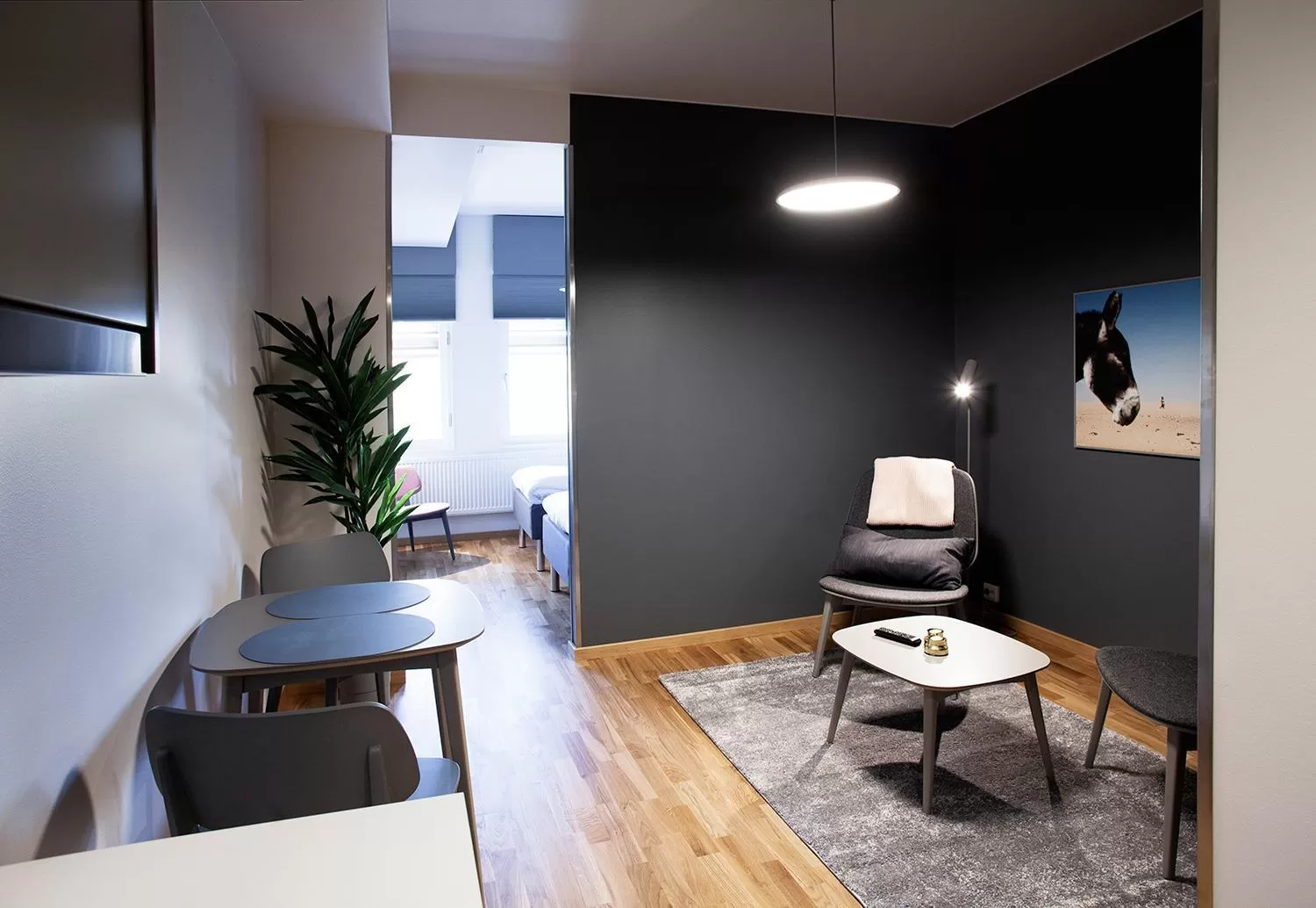 Living room in First Hotel The Studio