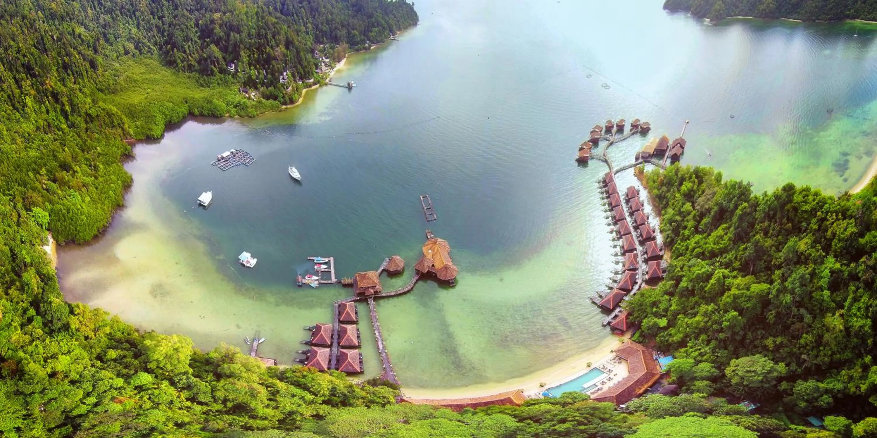 Bird's eye view in Gayana Marine Resort