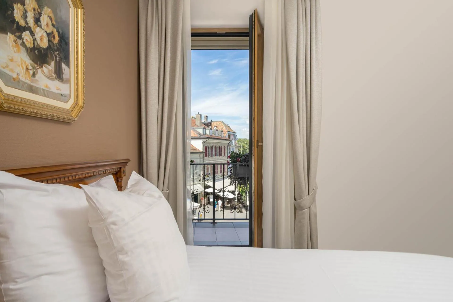 Bed in Hotel Le Rive