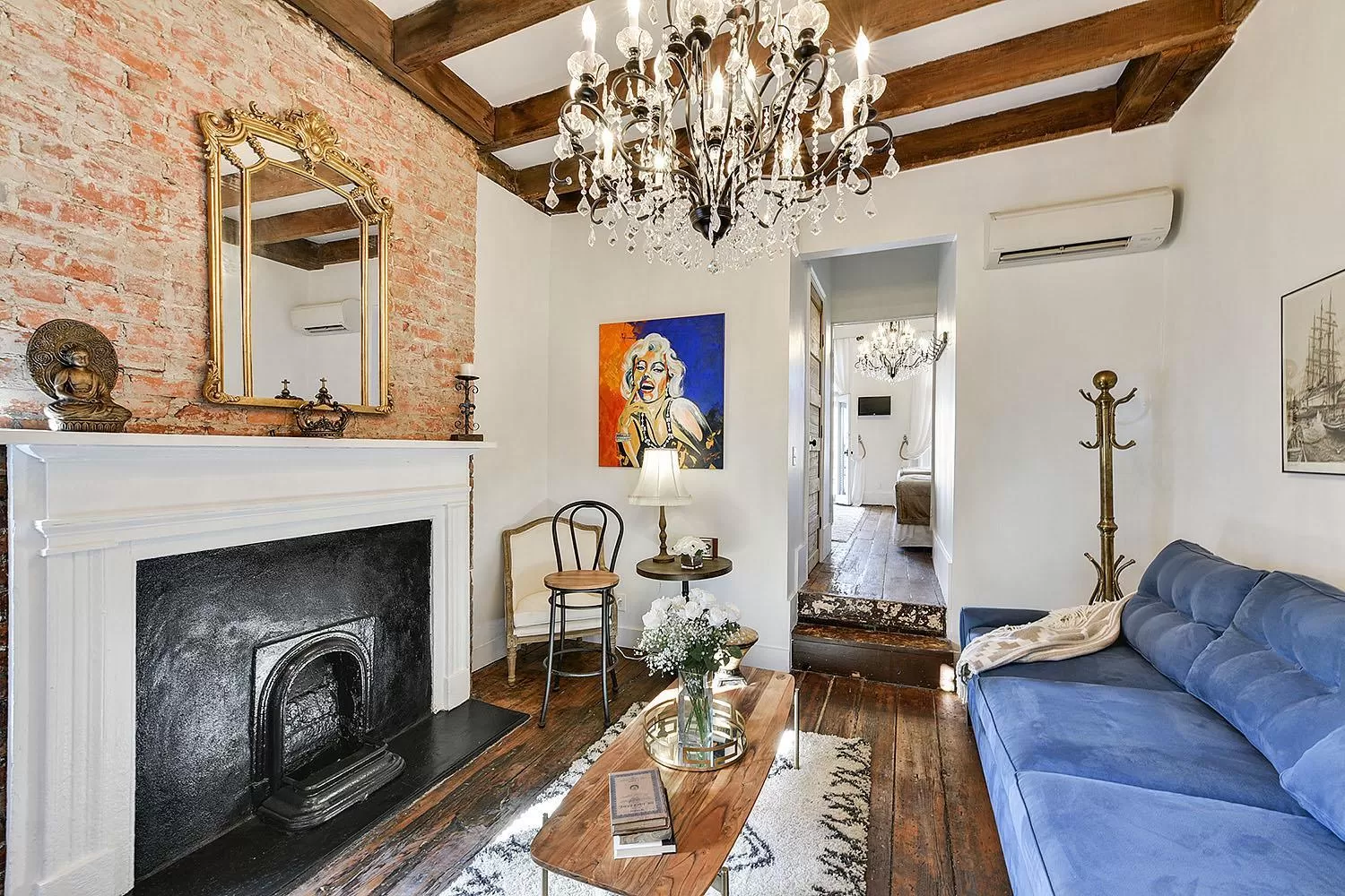 Living room in French Quarter Mansion