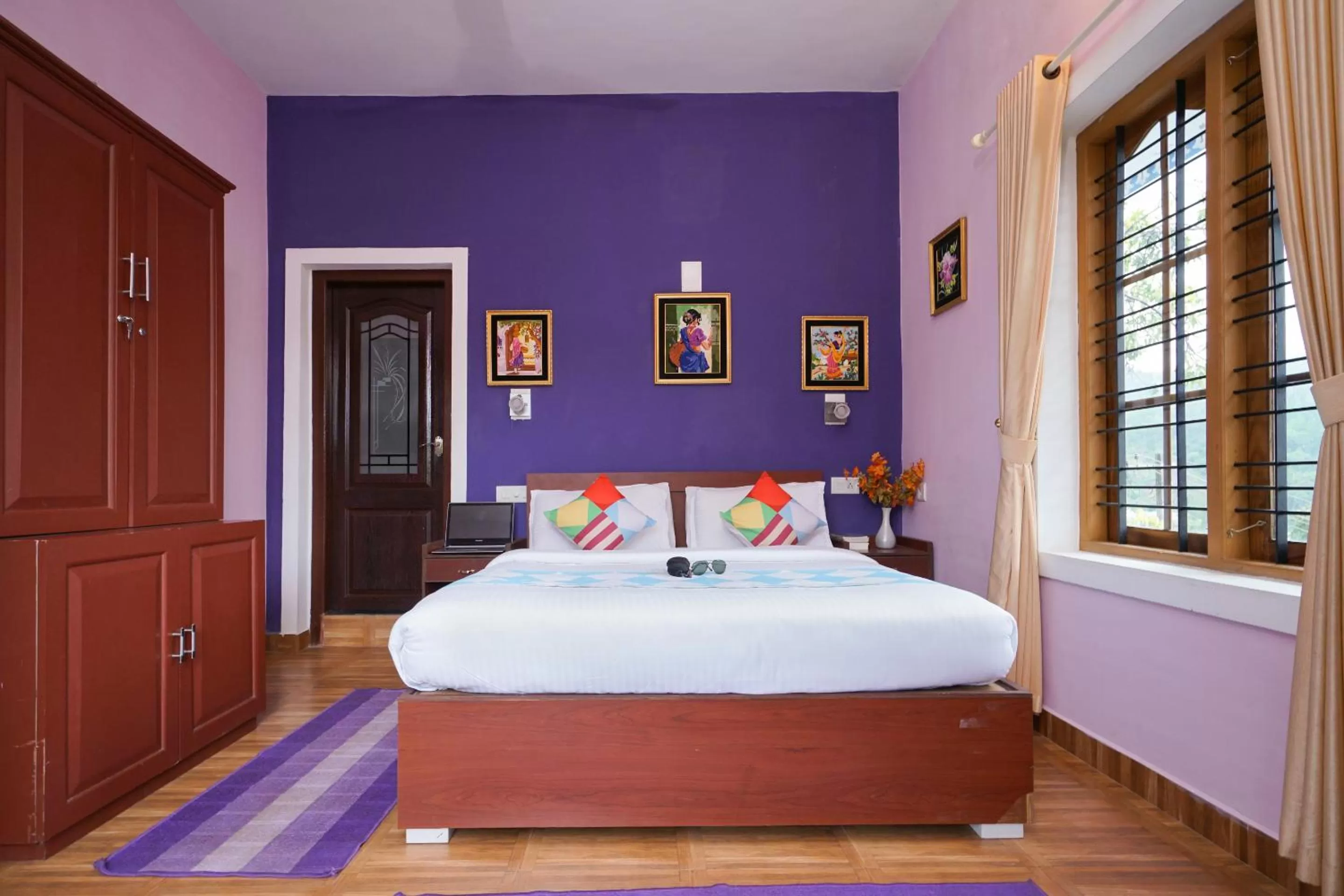 Bedroom, Bed in Munnar Blue Mist