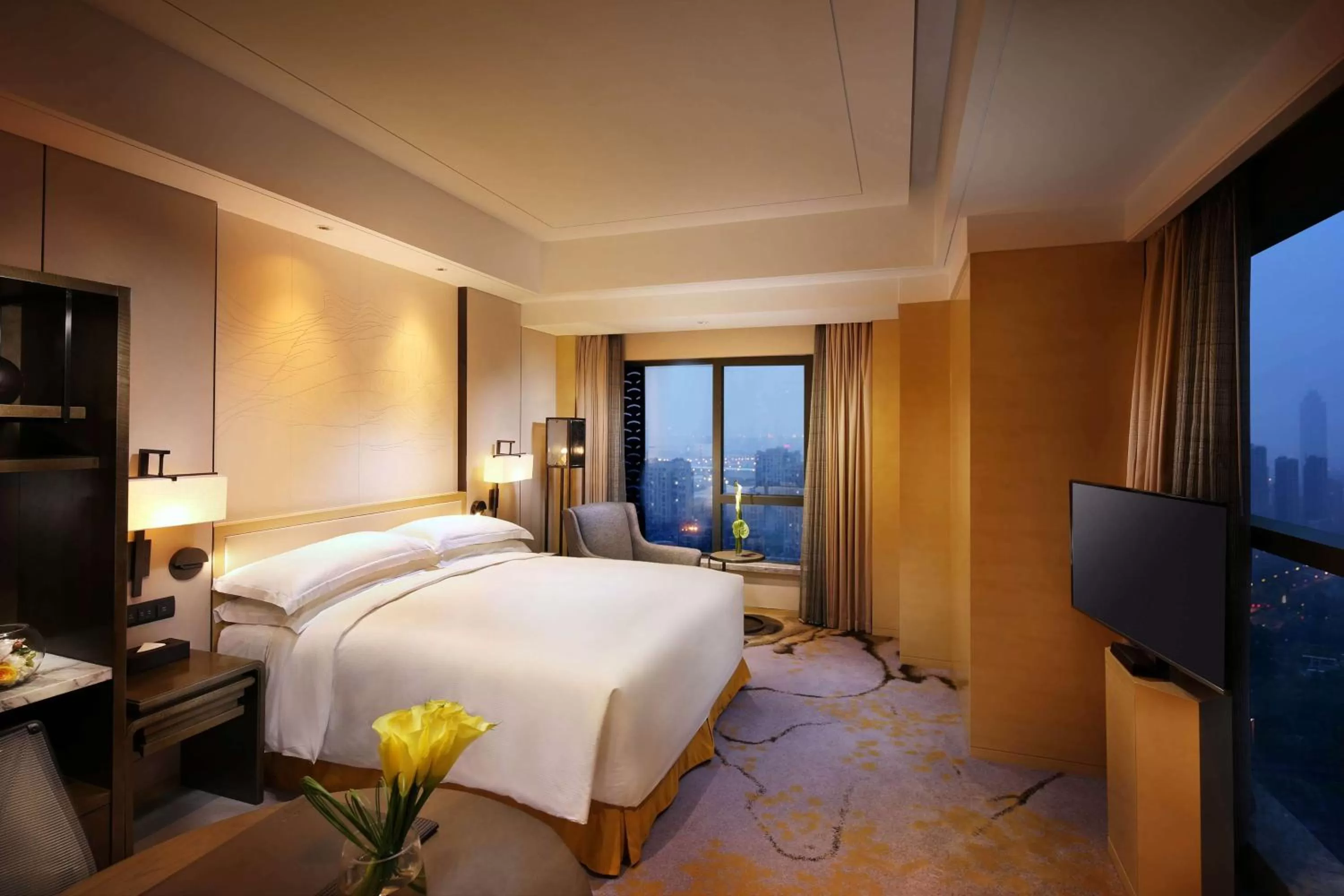 Bedroom, Bed in Hilton Suzhou