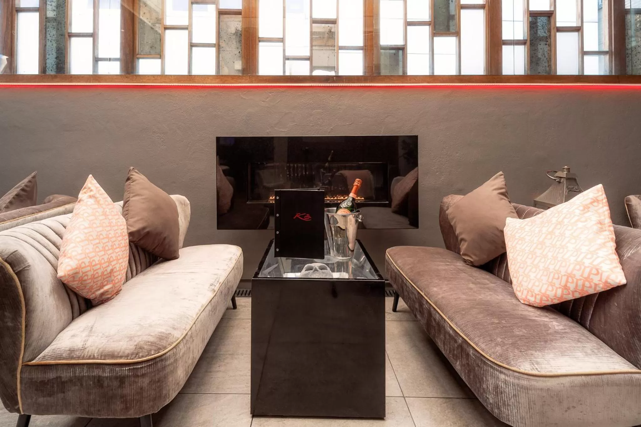 Seating area in Karma Sanctum Soho Hotel