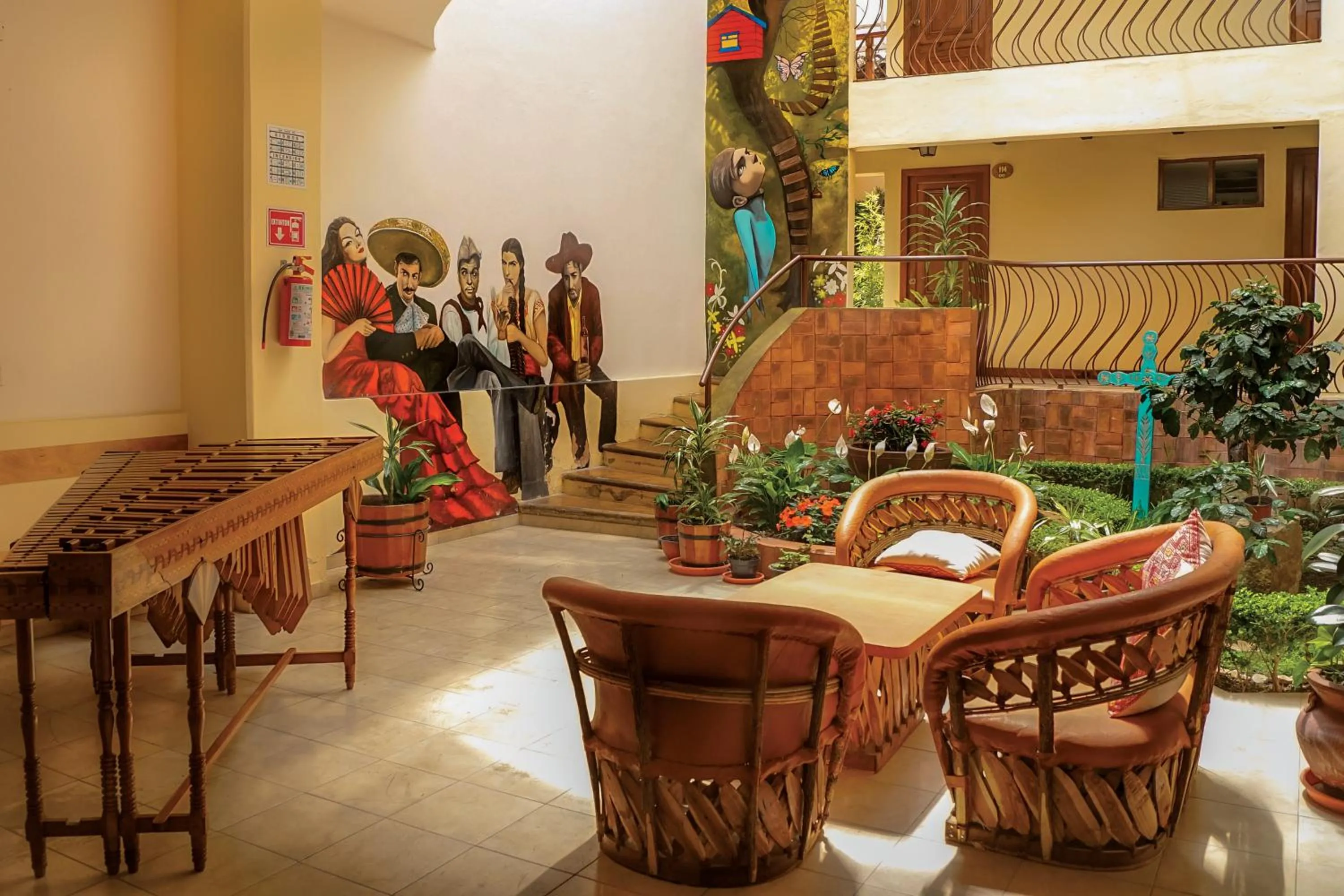 Patio in Hotel Mansion Del Valle