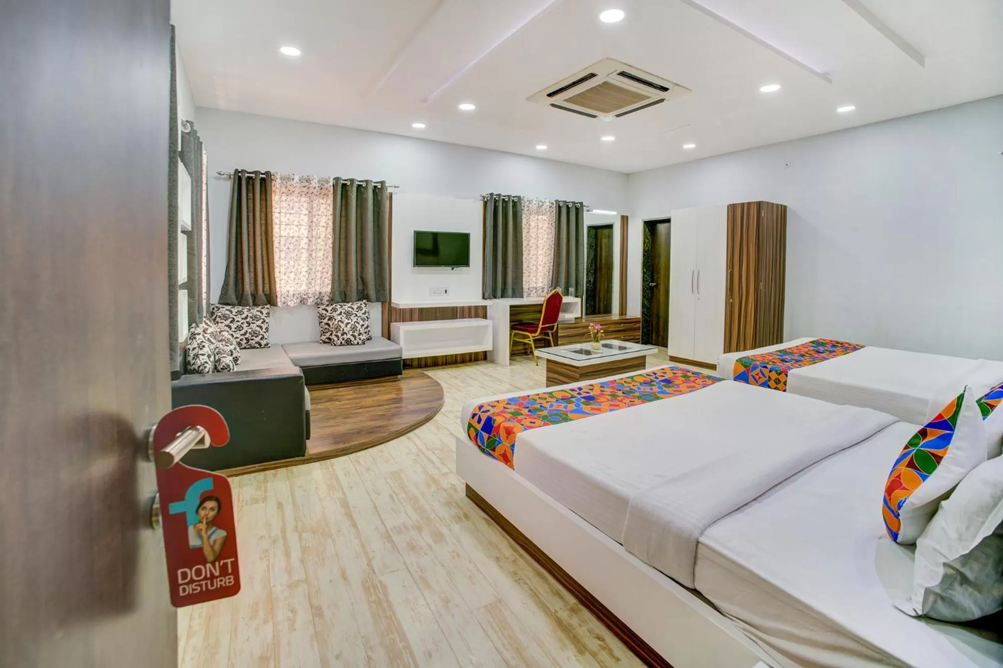 Bedroom, Bed in FabHotel Bee Town