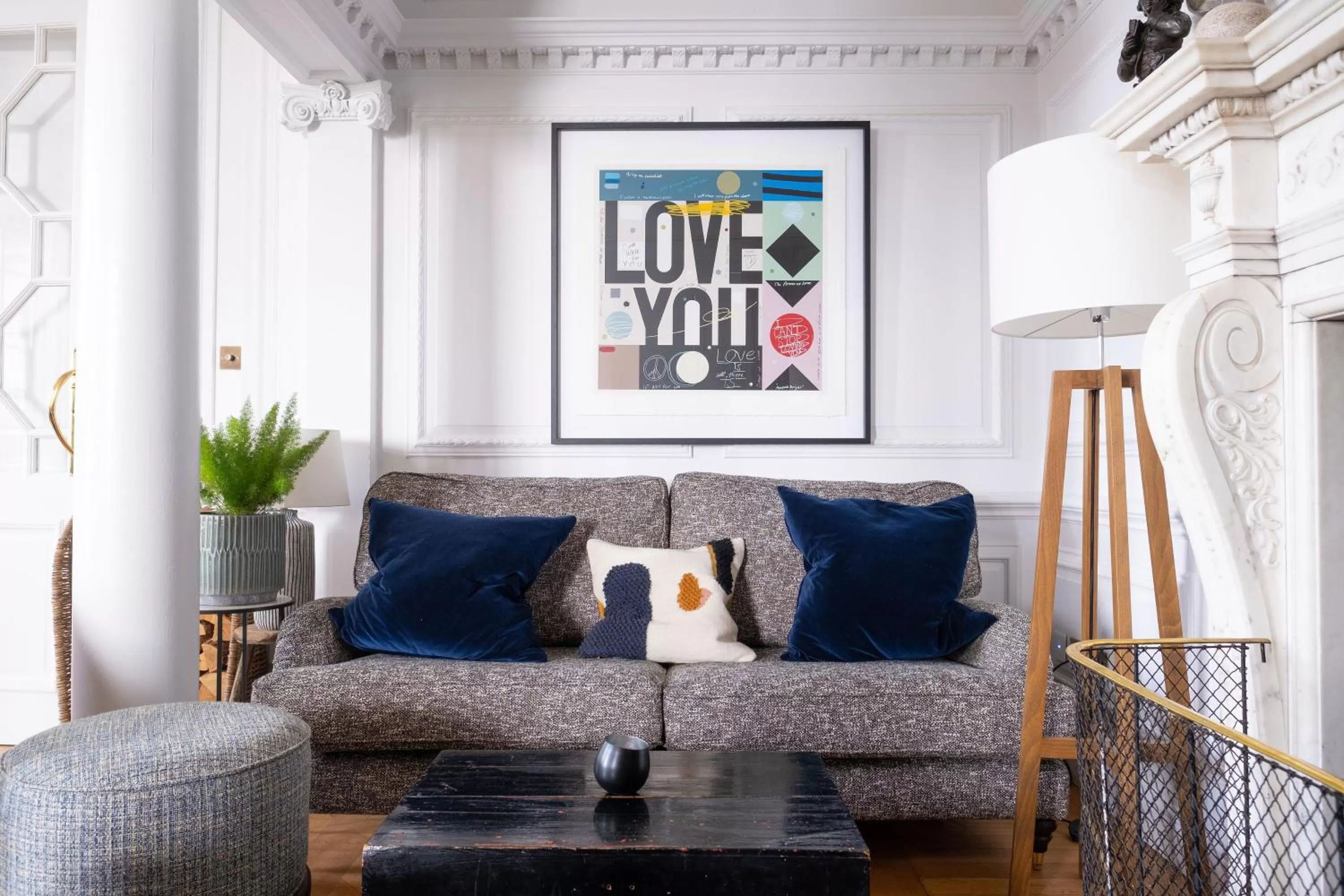 Living room in Fowey Hall Hotel