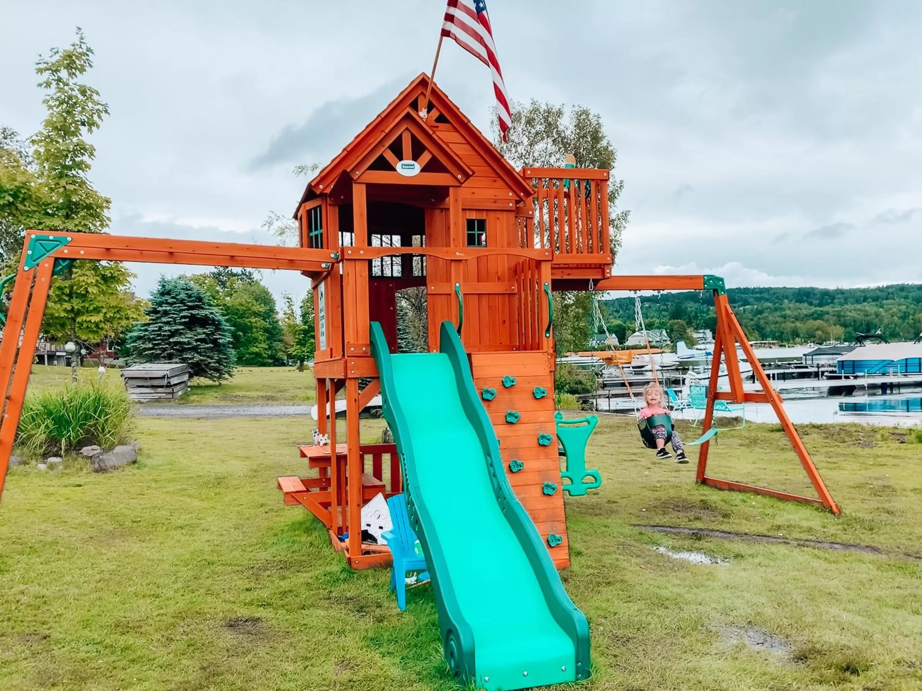 Children play ground in Rangeley Town & Lake