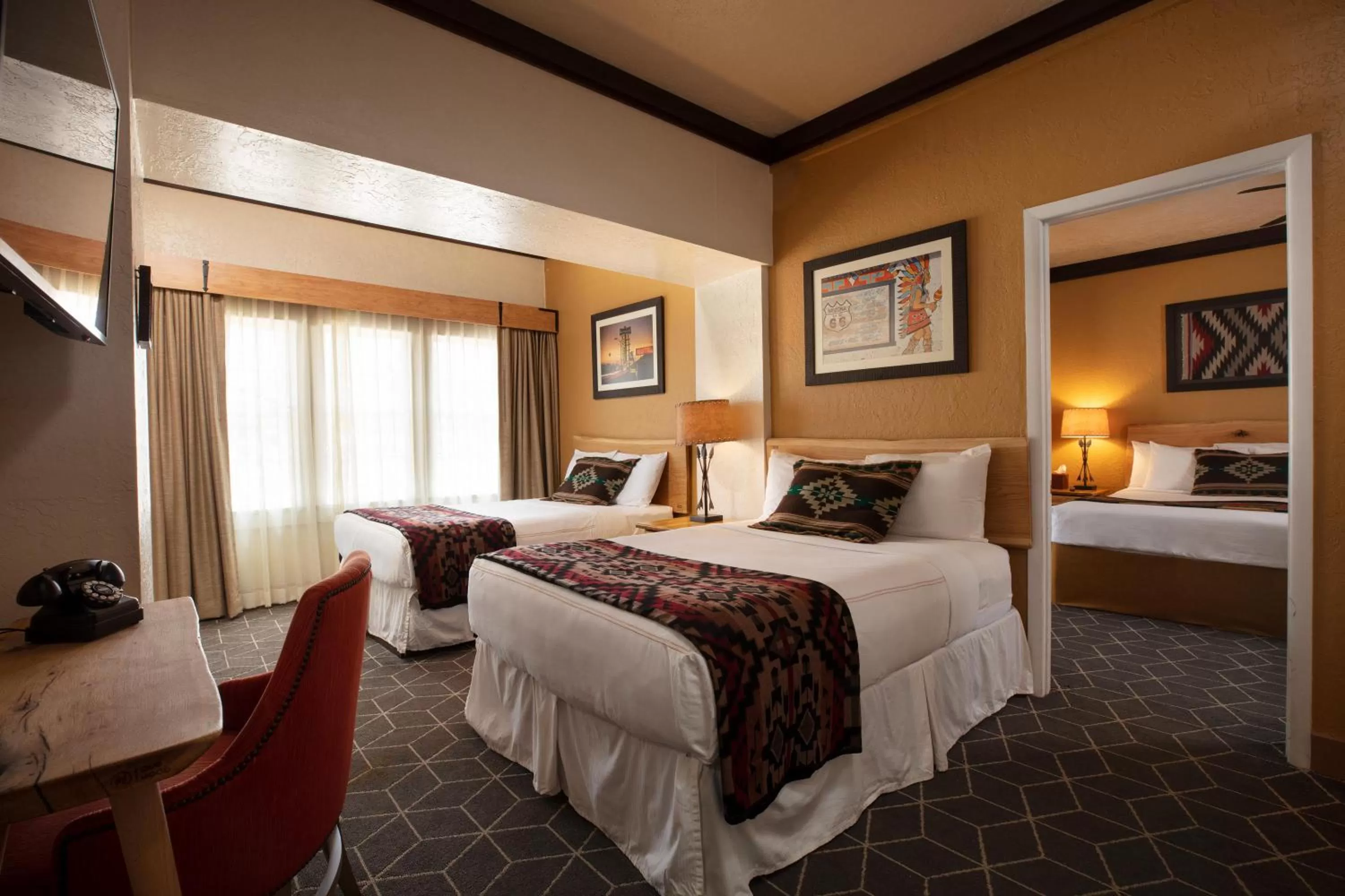 Bedroom, Bed in Hotel El Rancho