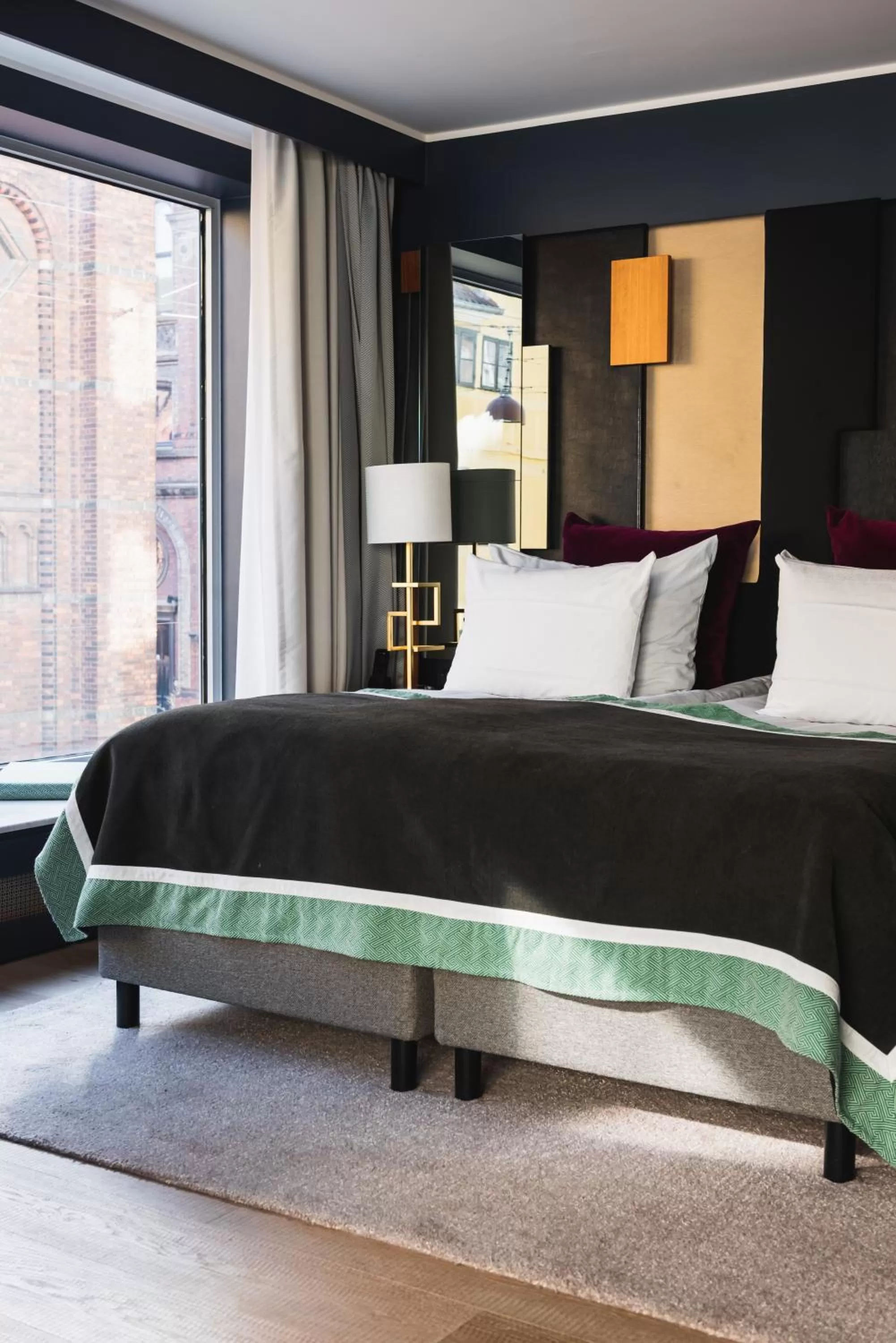 Bedroom, Bed in Hotel Skt Petri