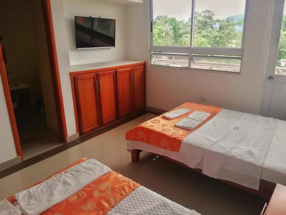 Bed in Hotel Rio Humadea