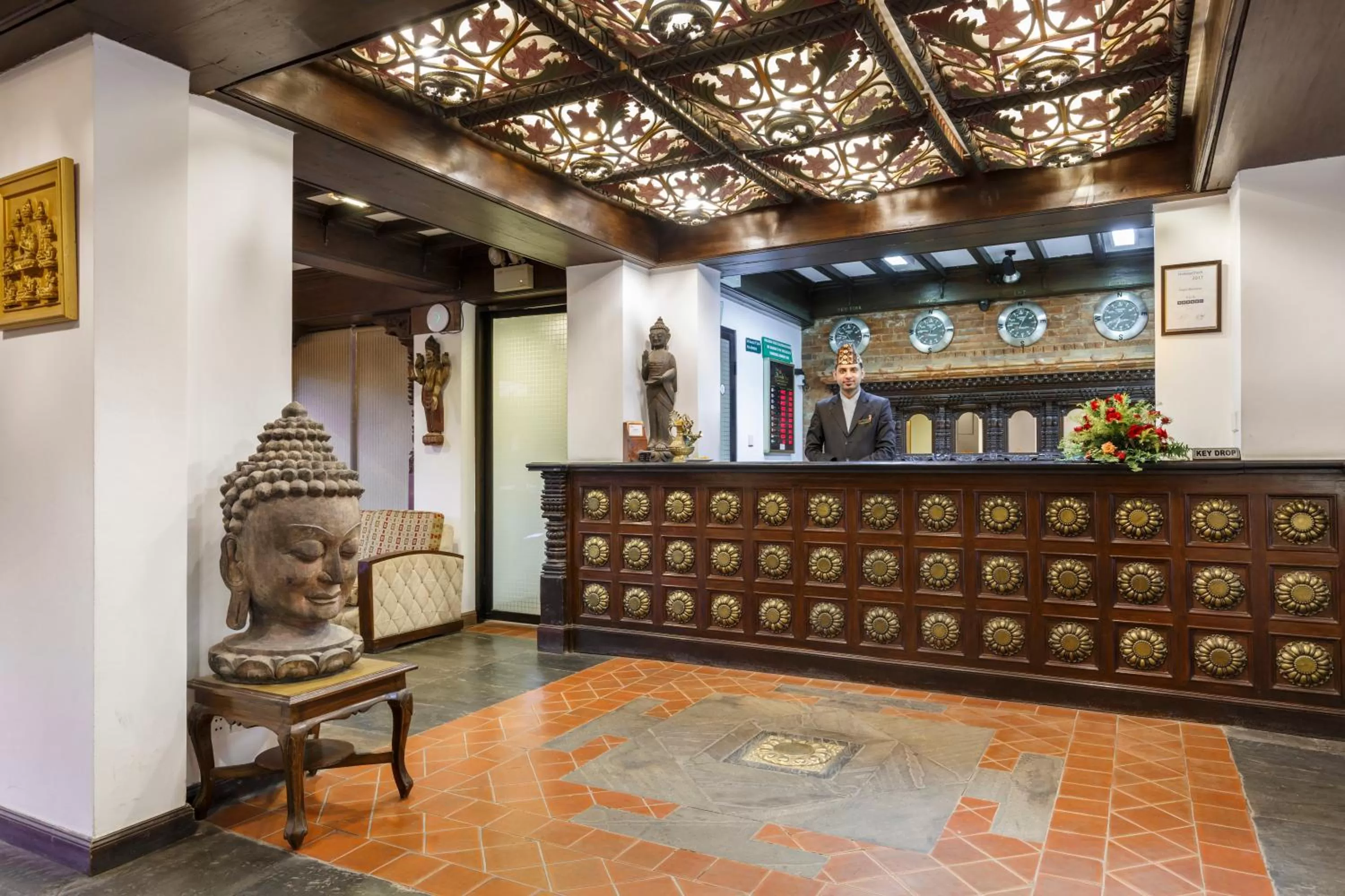 Lobby or reception in Hotel Manaslu