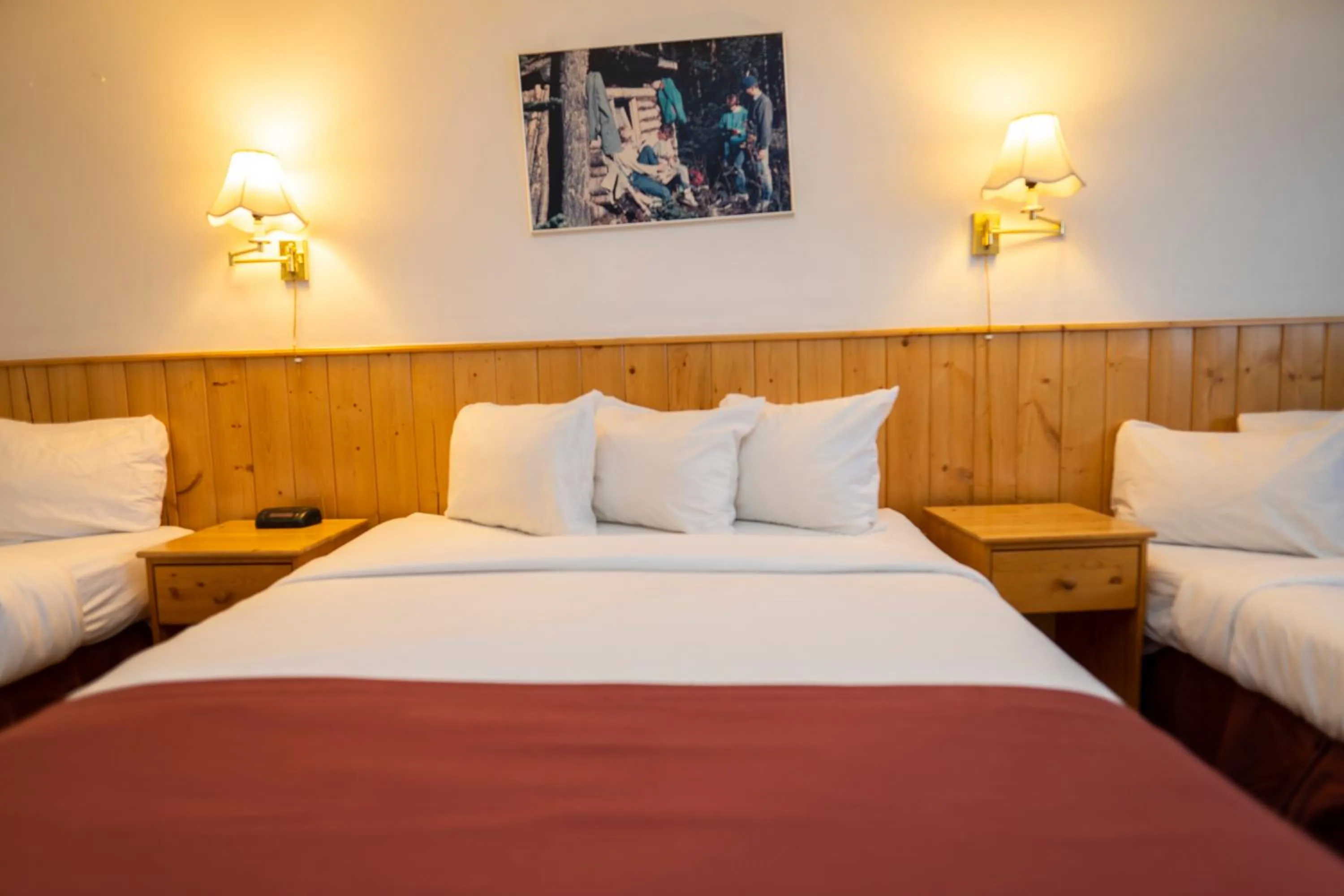 Bed in Canadas Best Value Inn- Riverview Hotel