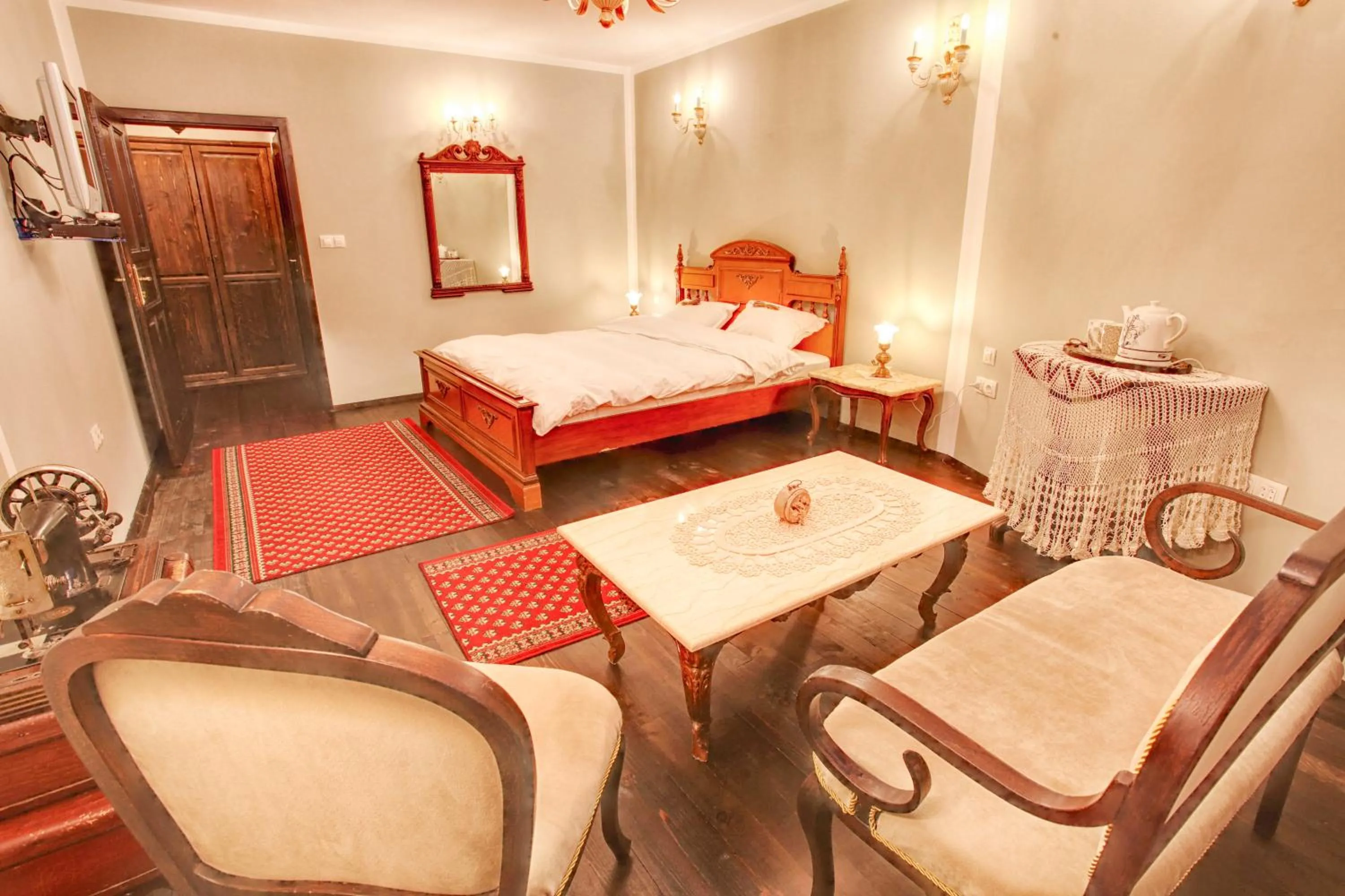 Bed in Hotel Evmolpia