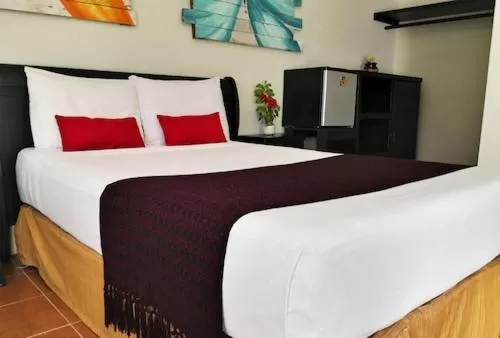 Bed in Hotel Villas del Mar Puerto Morelos