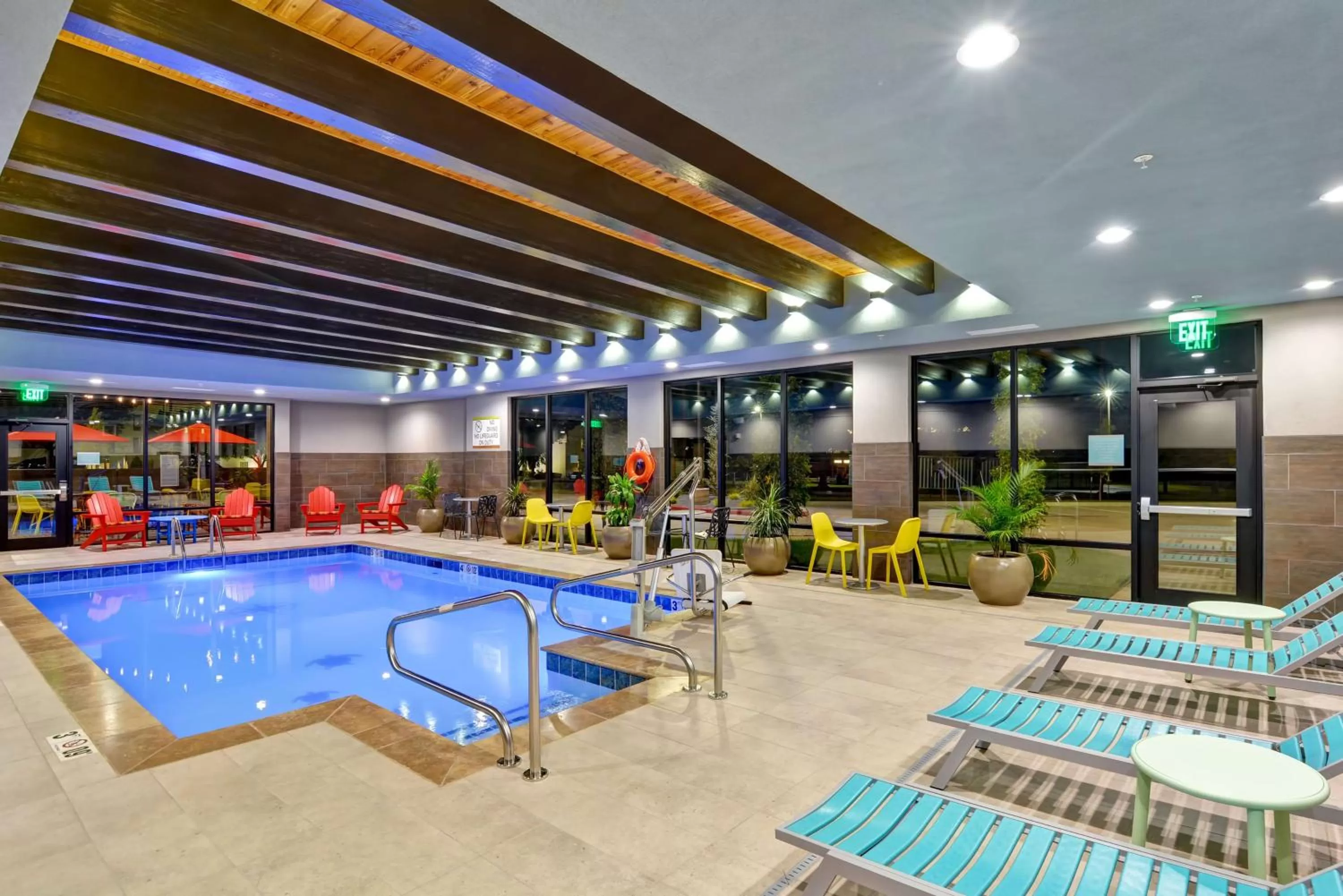 Pool view in Home2 Suites by Hilton OKC Midwest City Tinker AFB