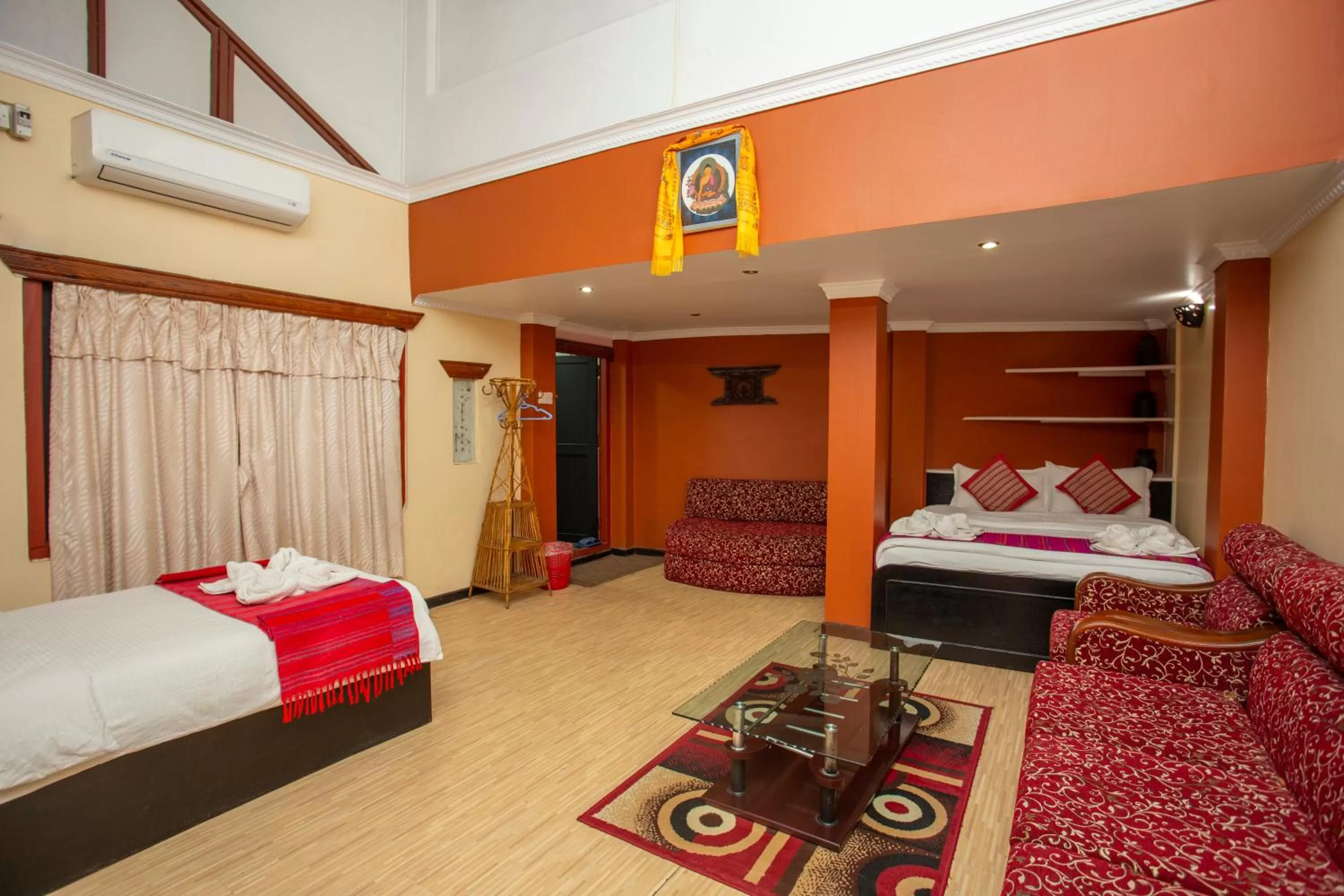 Photo of the whole room, Bed in Kathmandu Boutique Hotel