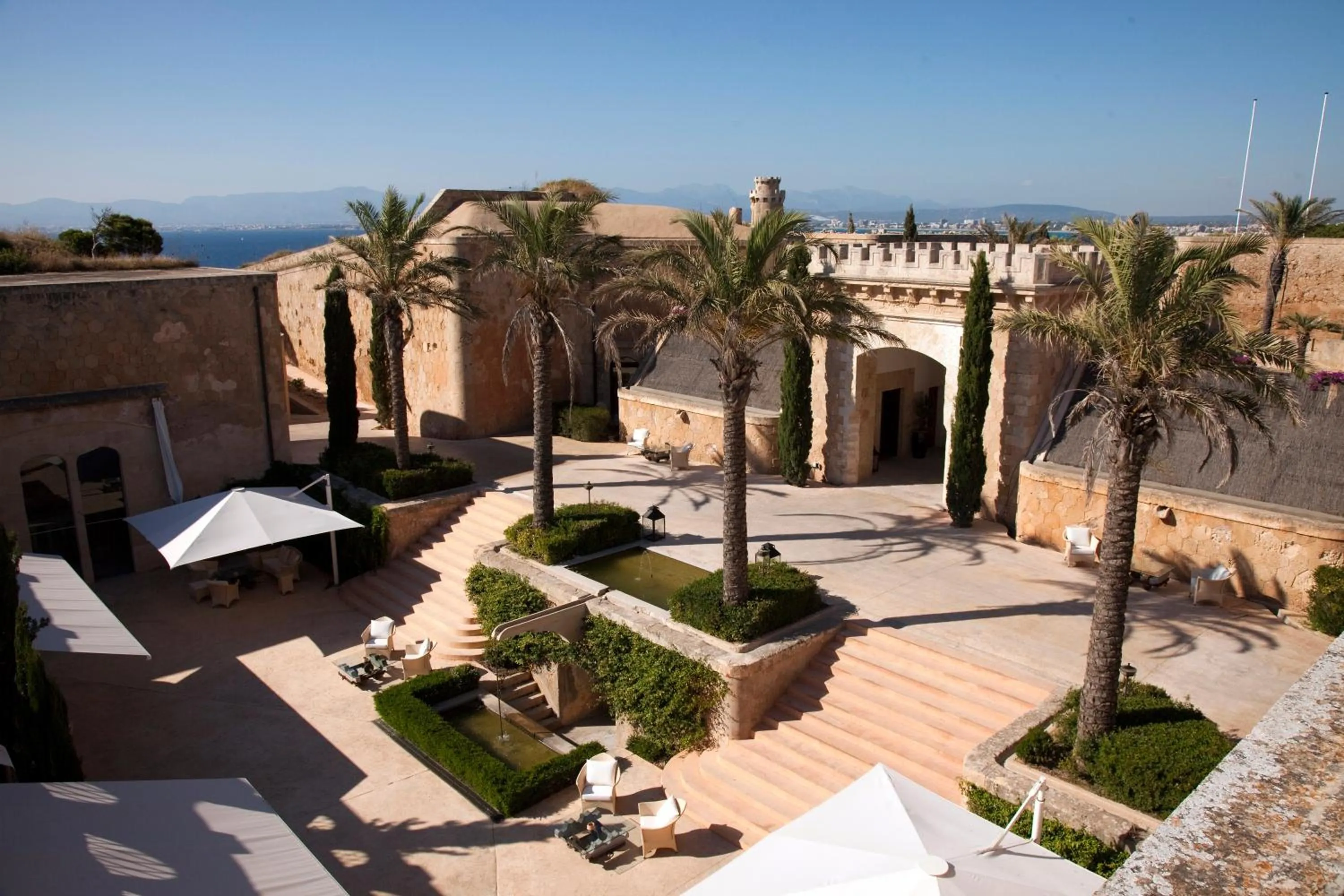 Patio in Cap Rocat, a Small Luxury Hotel of the World