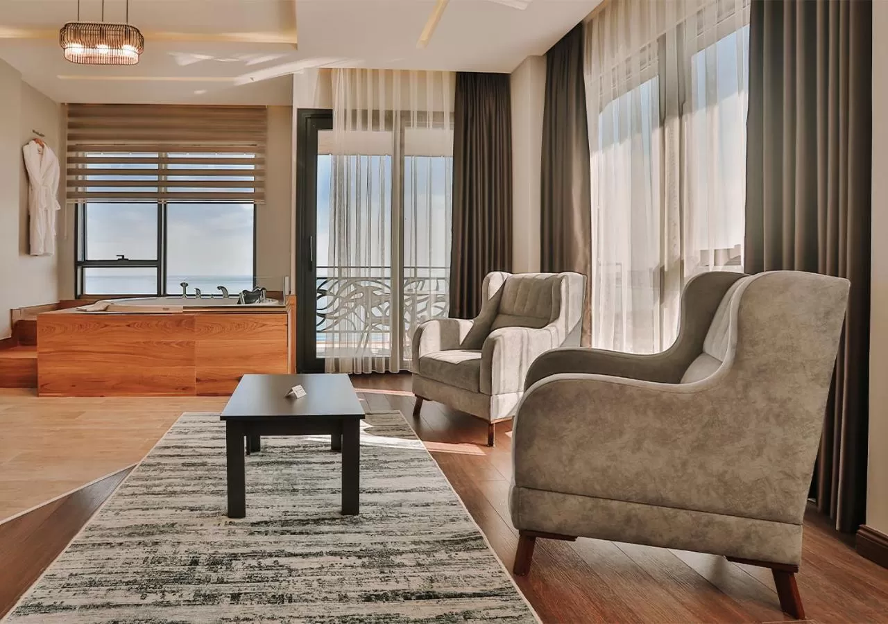 Seating area in Peerless Villas Hotel