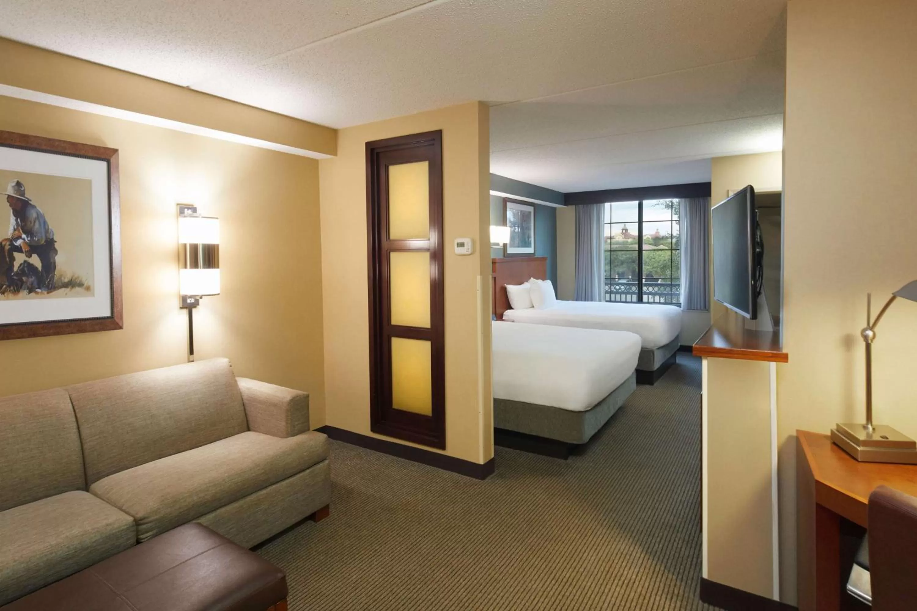 Photo of the whole room, Bed in Hyatt Place Fort Worth Stockyard