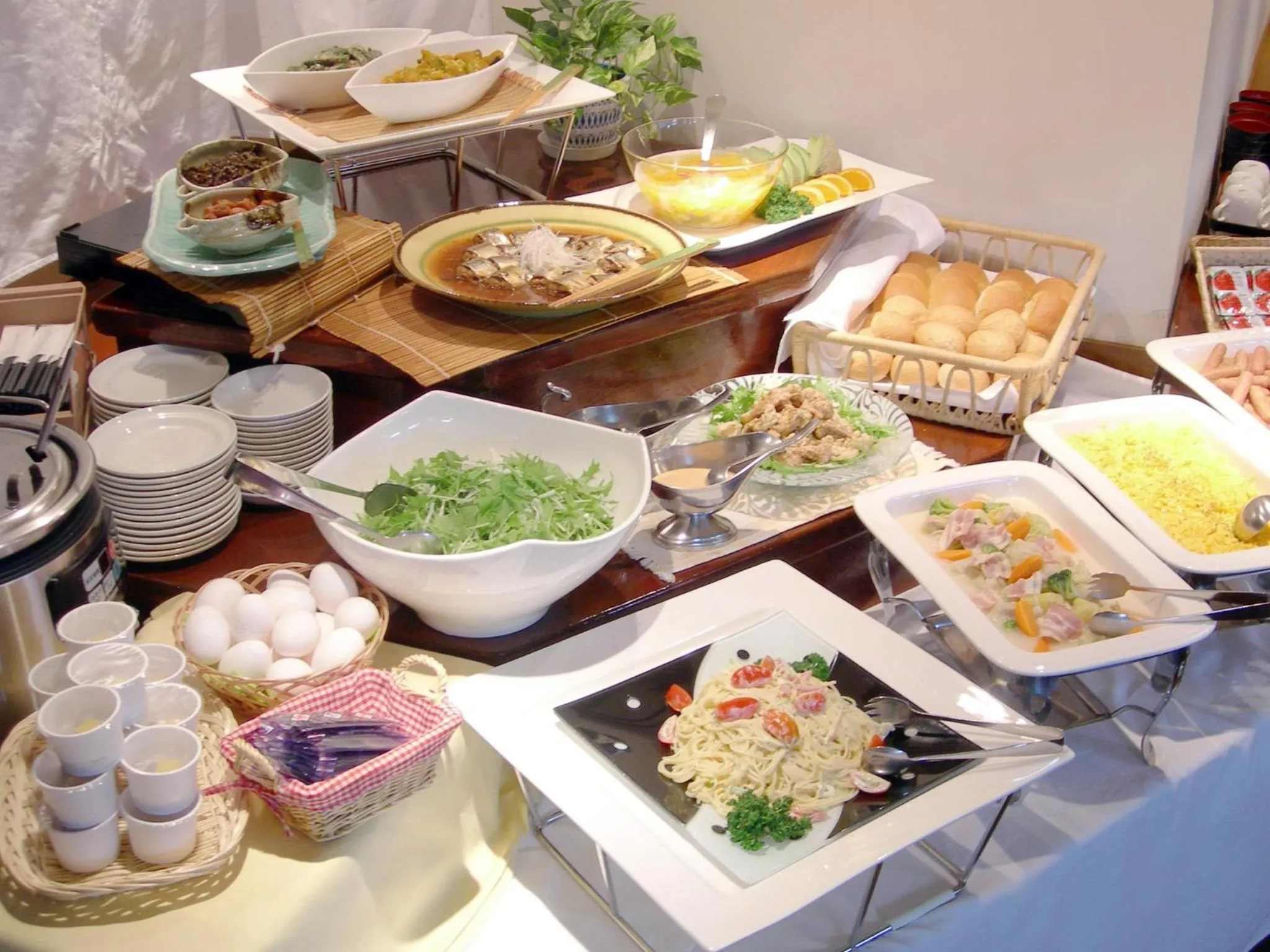 Buffet breakfast in Hotel Pearl City Morioka