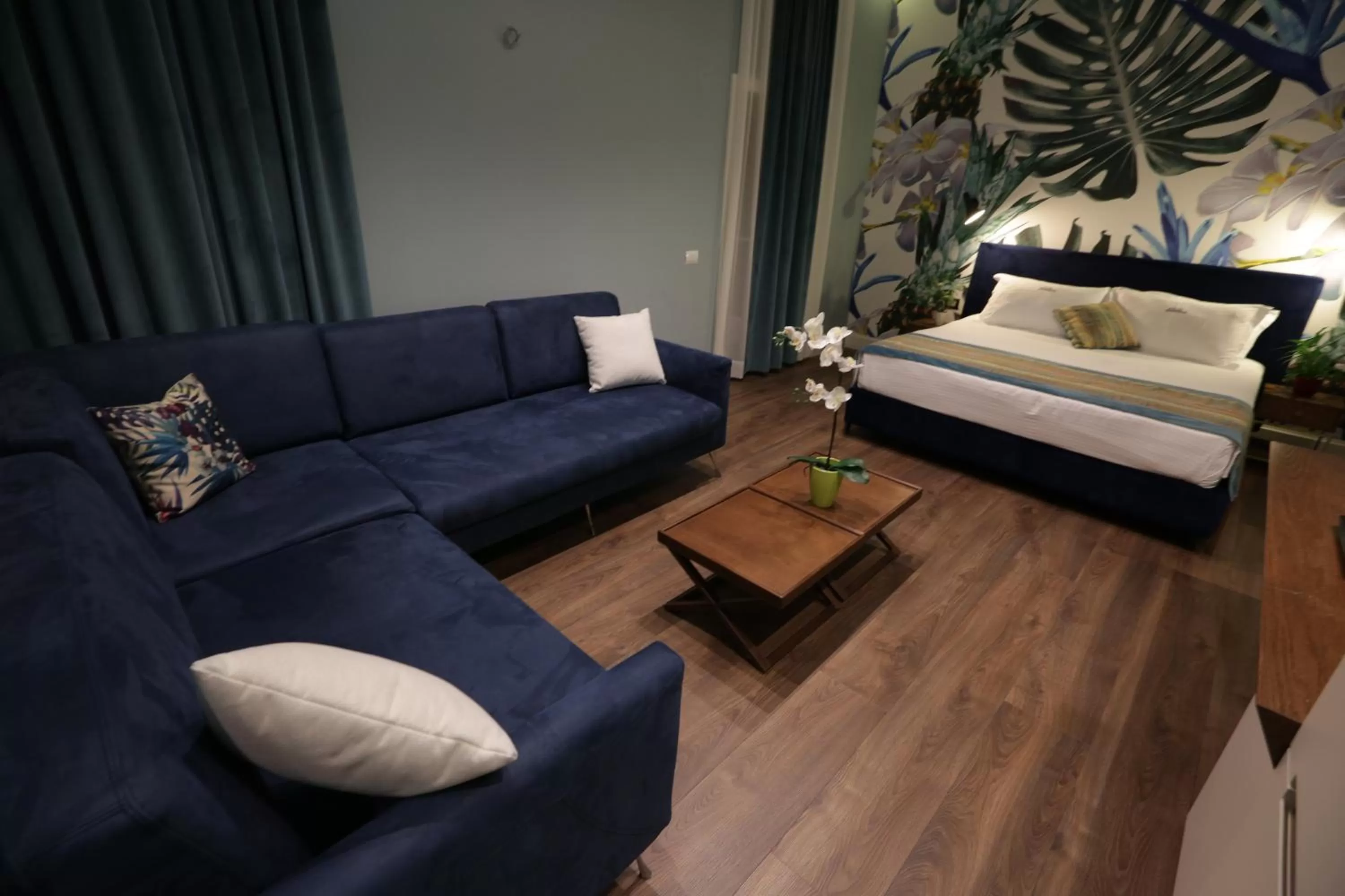 Bed in Le Palazzine Hotel