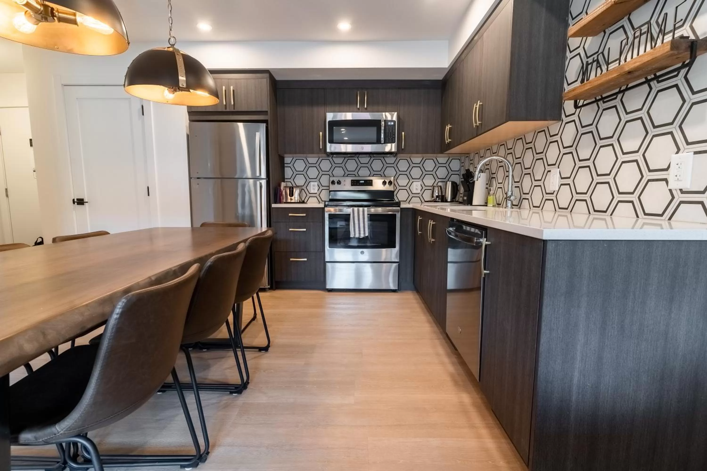 Kitchen or kitchenette in Basecamp Suites Canmore